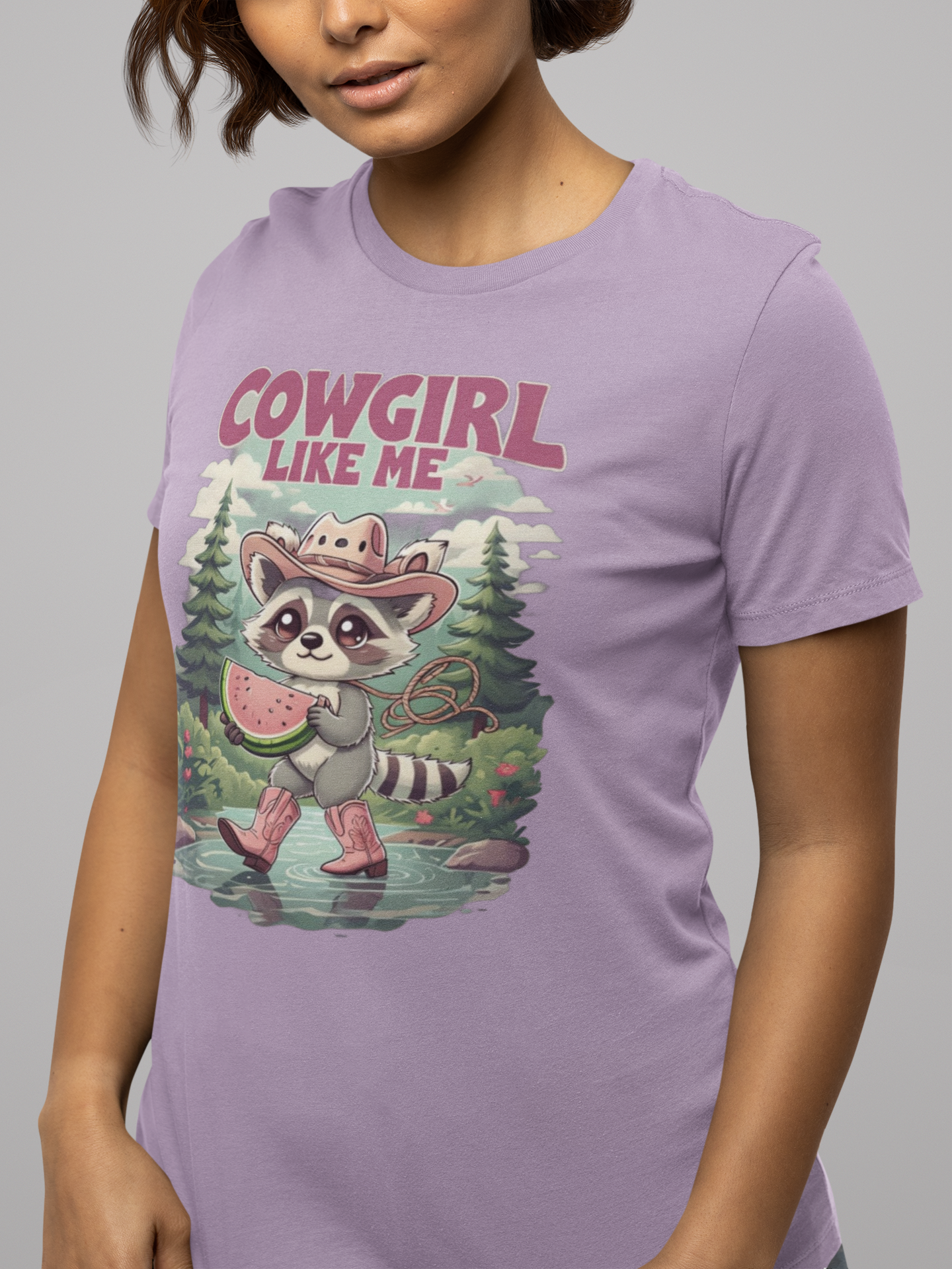 Cowgirl Like Me - Vintage Cowgirl T-Shirt - Retro Racoon Graphic Tee