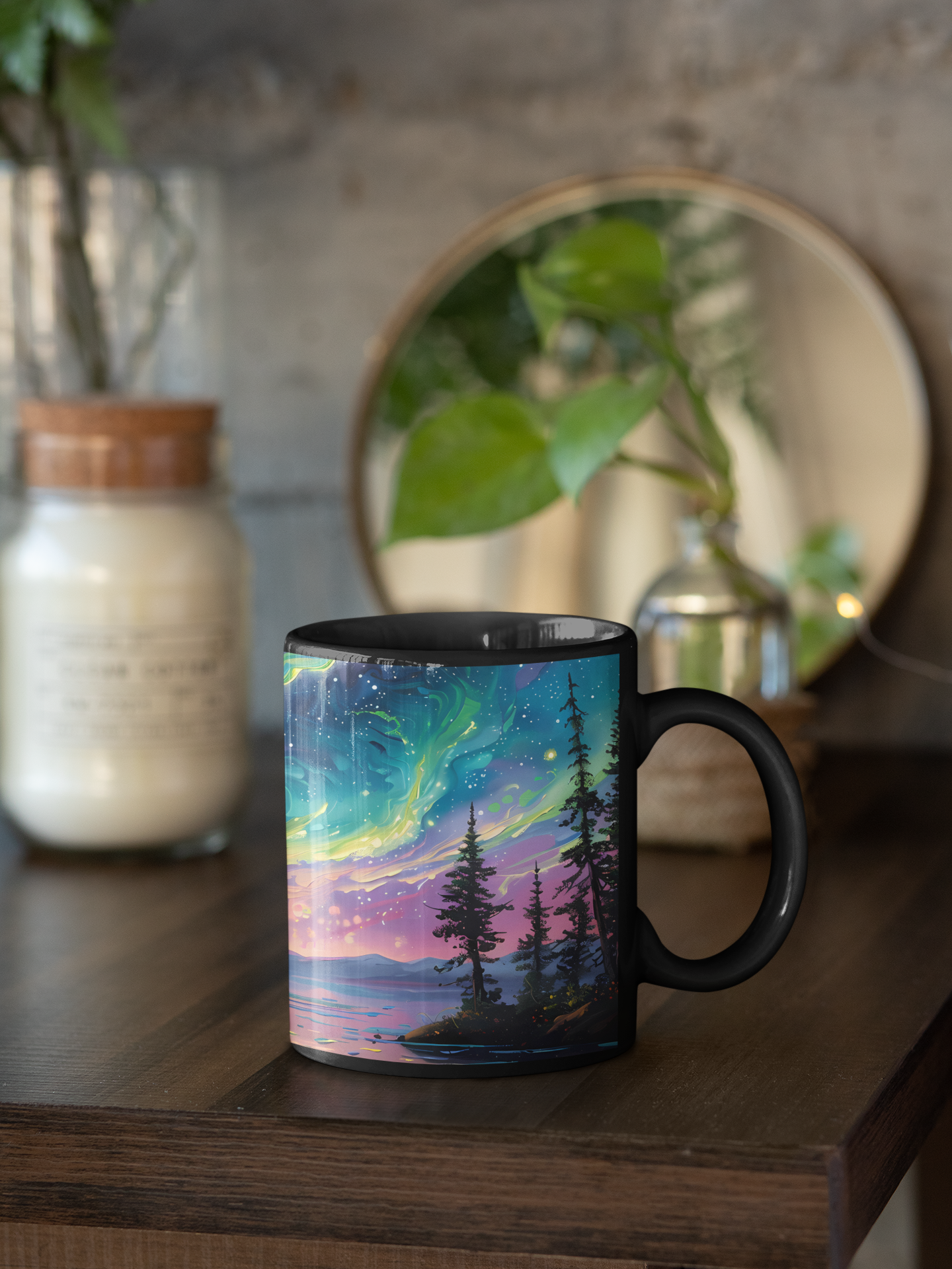 Magic Coffee Mug Northern Lights Mug Coffee Lover Gift Idea Heat Activated Mug