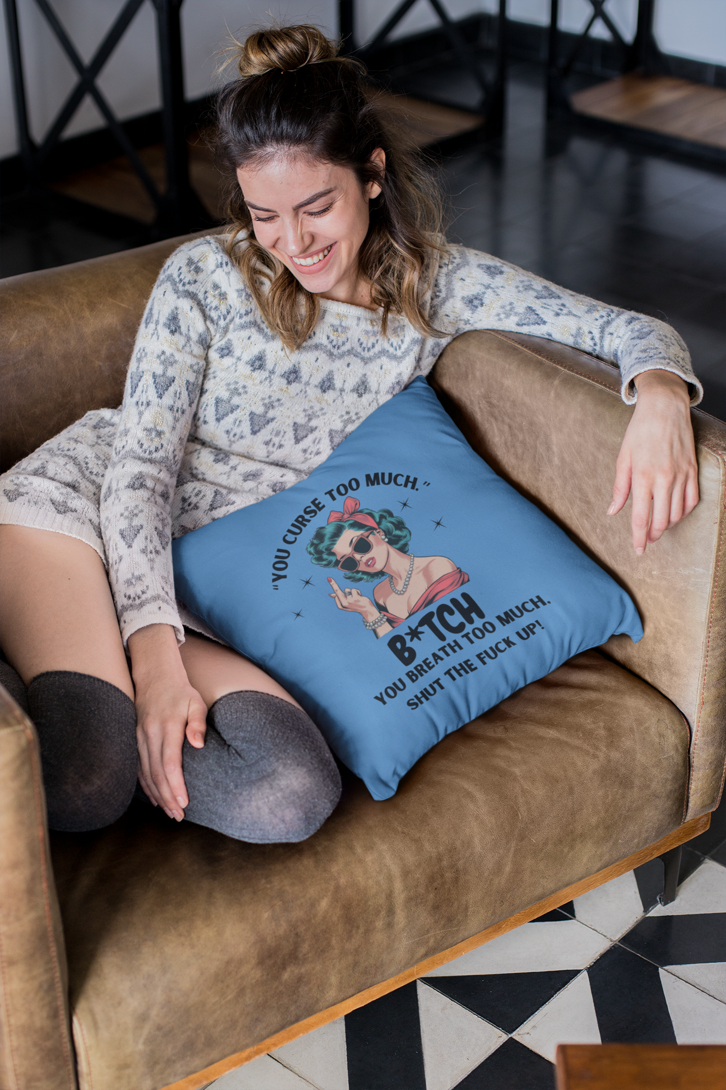 Sassy Retro Pillow for Home Decor