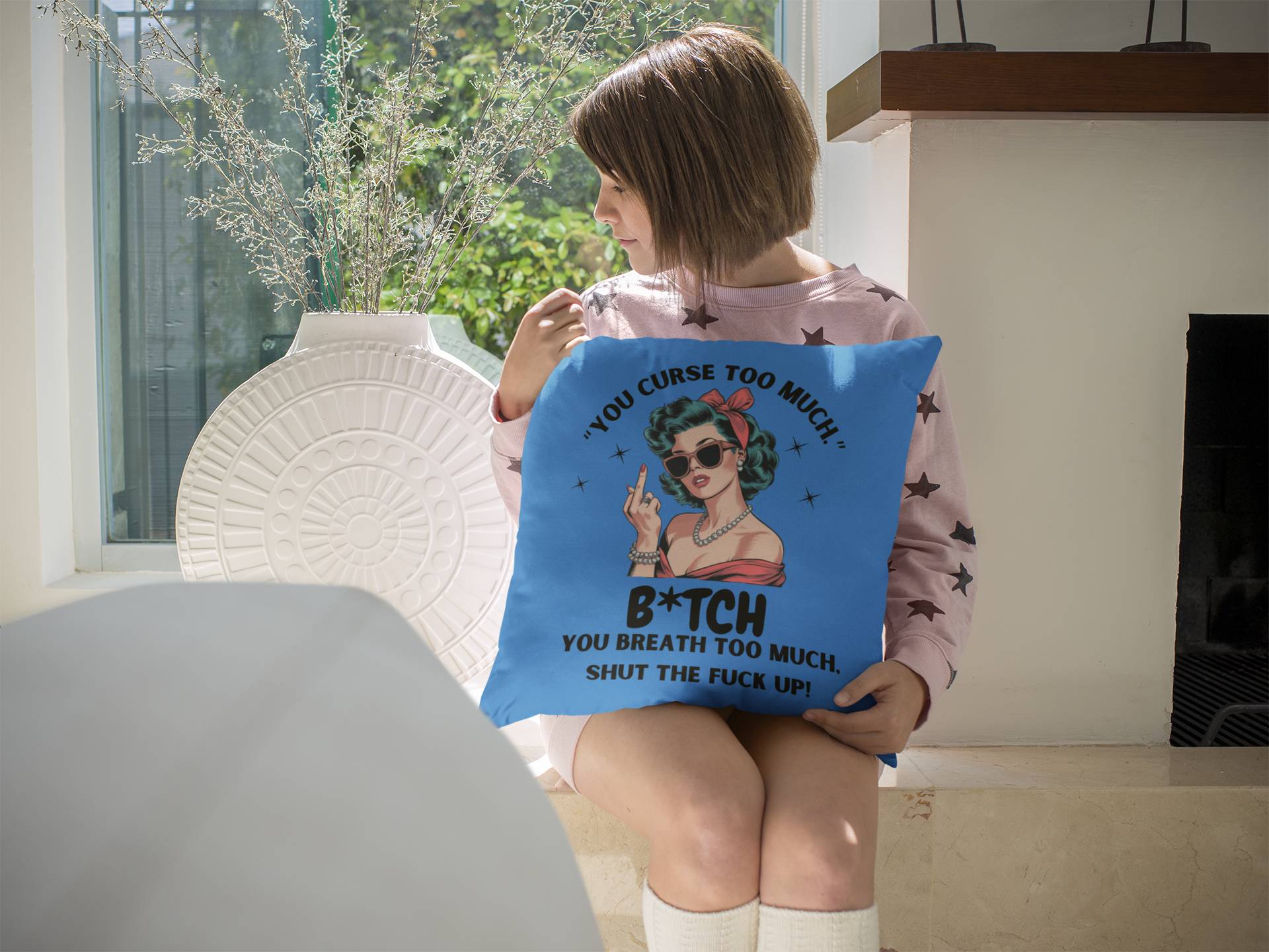 Sassy Retro Pillow for Home Decor
