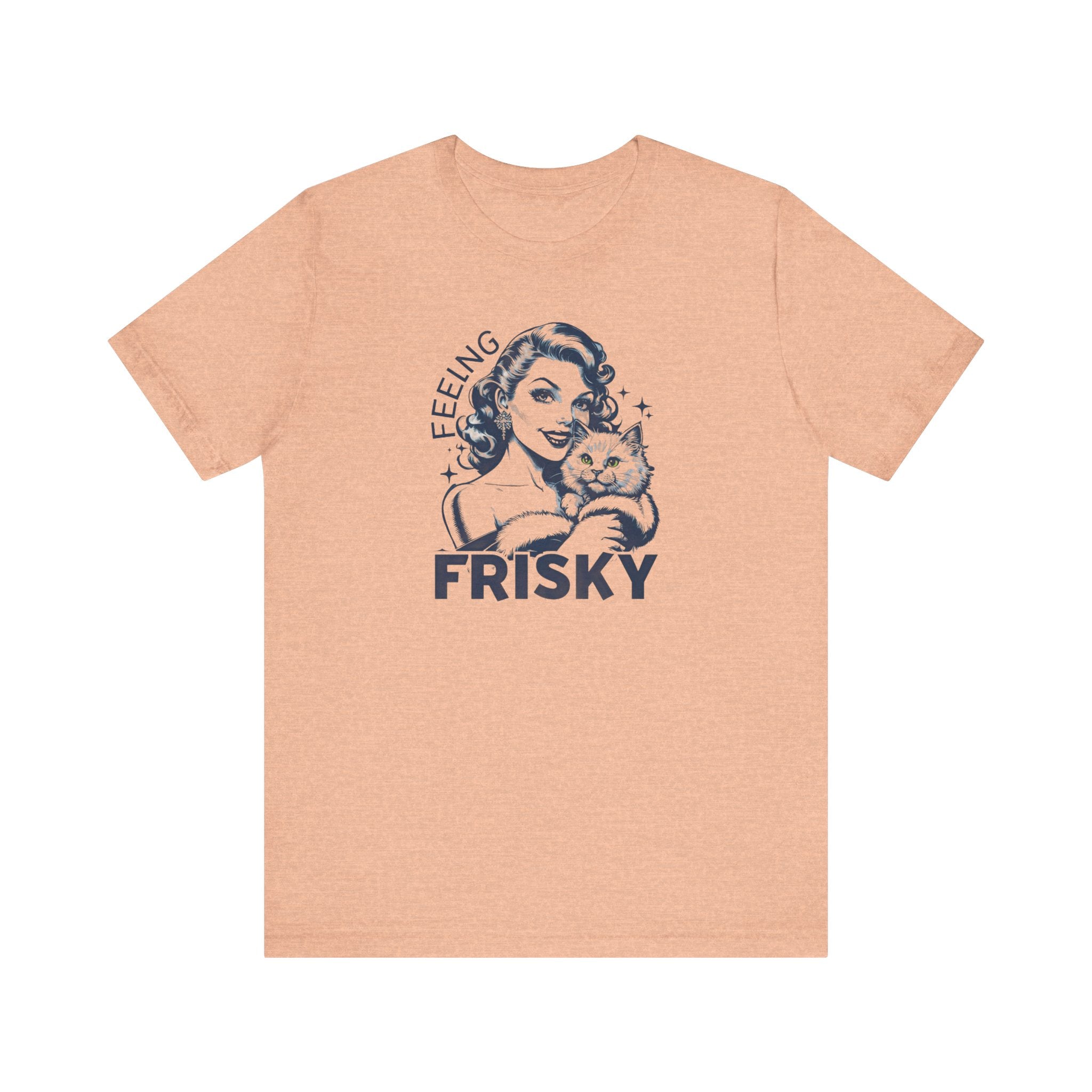 Feeling Frisky Cat Lover Tee, Cute Cat Shirt, Vintage Style
