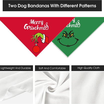 Christmas Dog Bandanas Puppy Scarf - Merry Christmas Dog Outfits