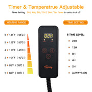 Pet Heating Pad, 6 Adjustable Temperature Dog Cat Heating Pad with Timer