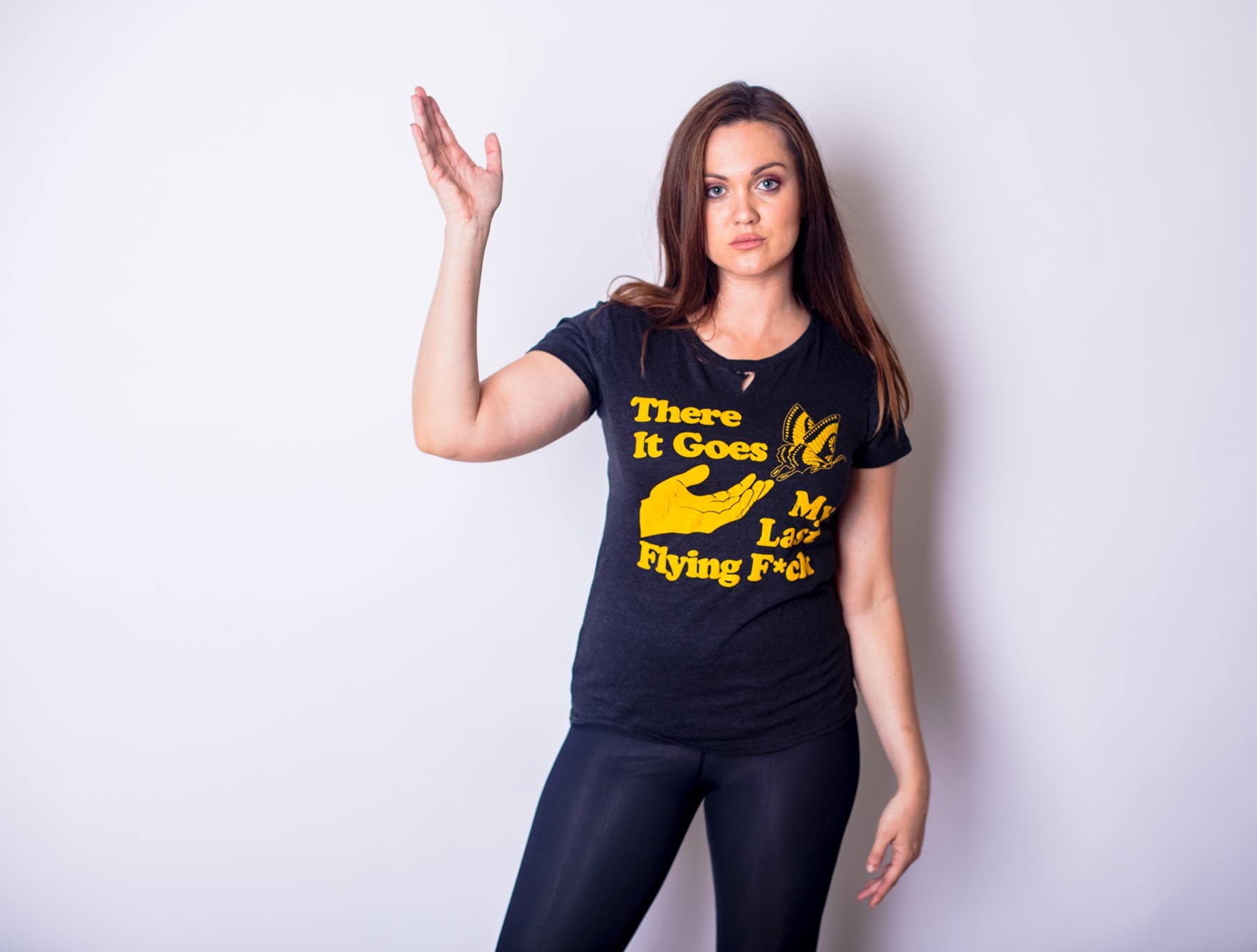 Womens There Goes My Last Flying F*ck Tshirt Funny Sarcastic Tee