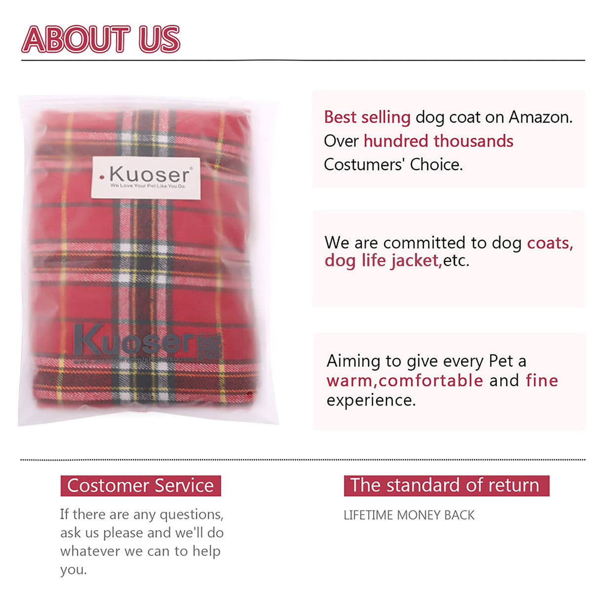 Warm Dog Coat, Reversible Dog Jacket - Waterproof