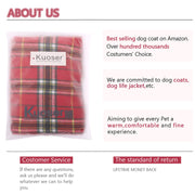 Warm Dog Coat, Reversible Dog Jacket - Waterproof