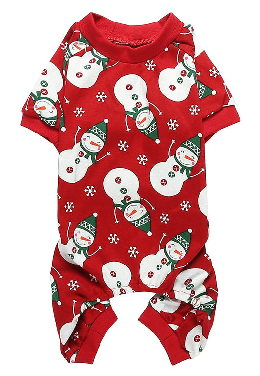 Snowman Dog Christmas Pajamas