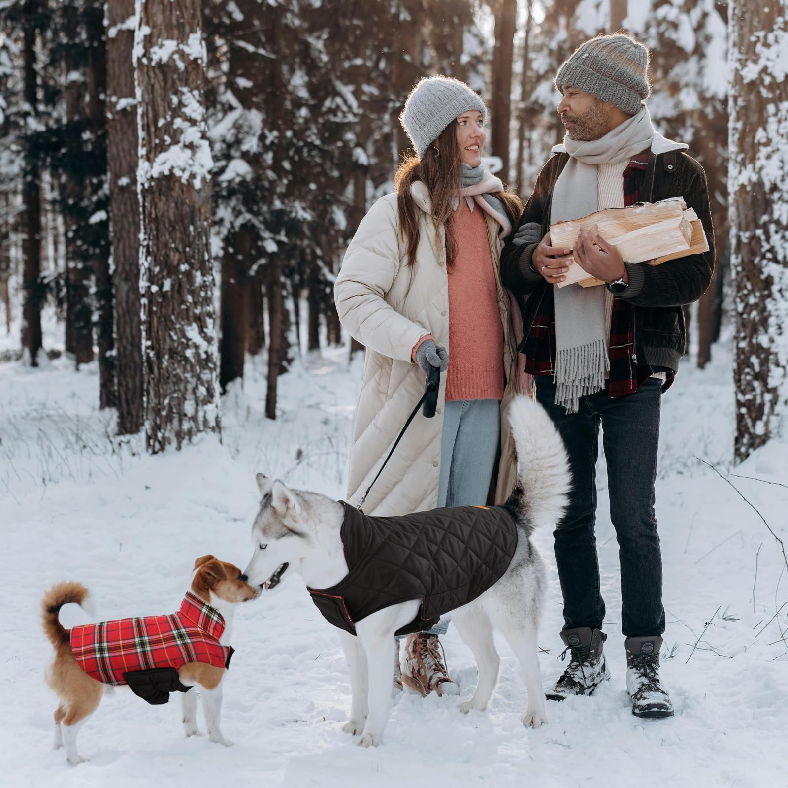 Warm Dog Coat, Reversible Dog Jacket - Waterproof