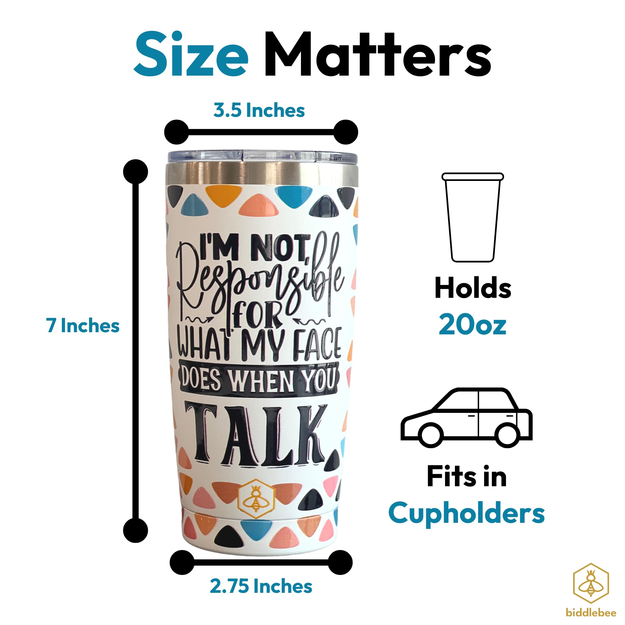 Funny & Sarcastic Travel Coffee Mug w/Slider Lid
