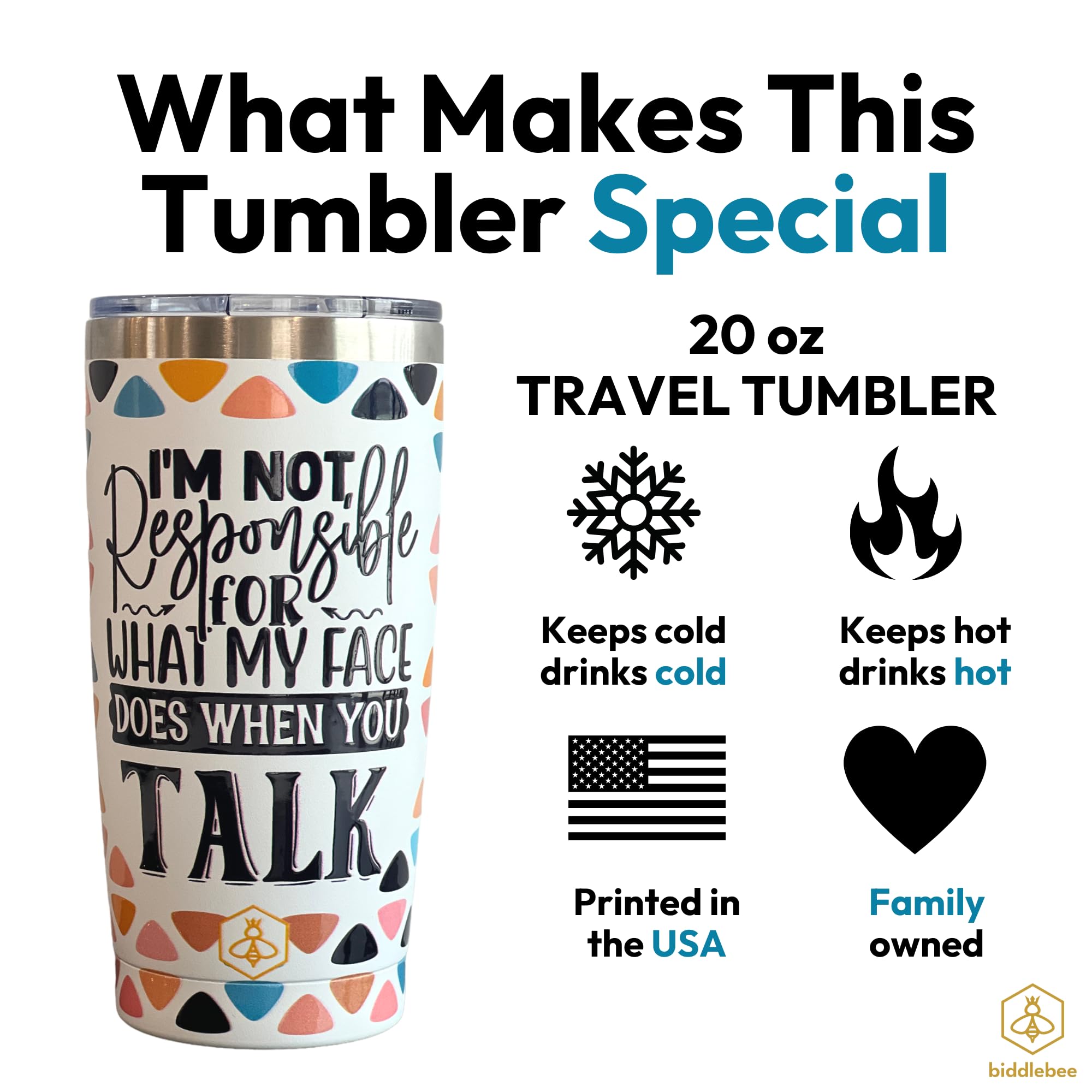 Funny & Sarcastic Travel Coffee Mug w/Slider Lid