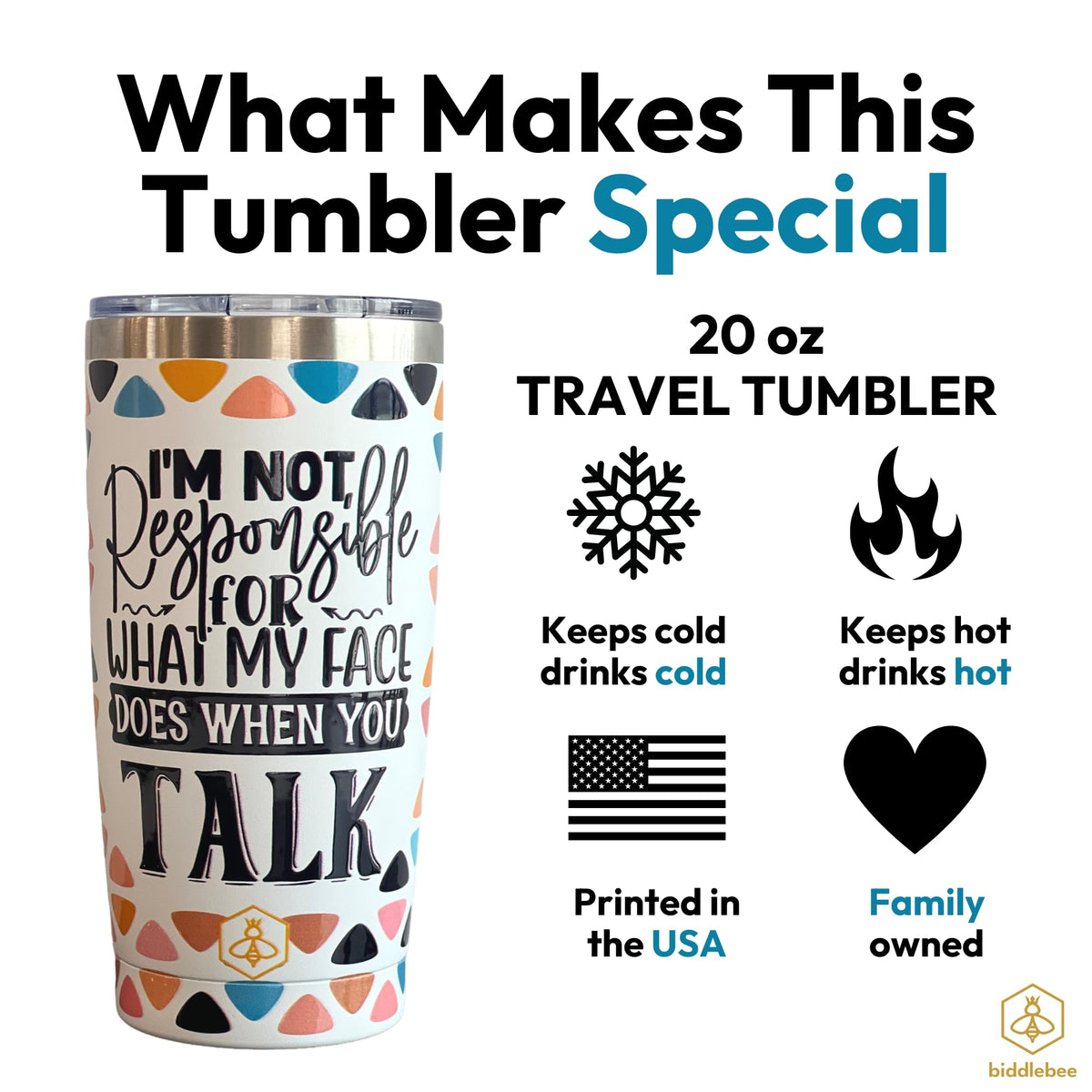 Funny & Sarcastic Travel Coffee Mug w/Slider Lid