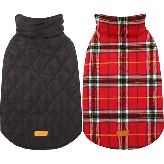 Warm Dog Coat, Reversible Dog Jacket - Waterproof