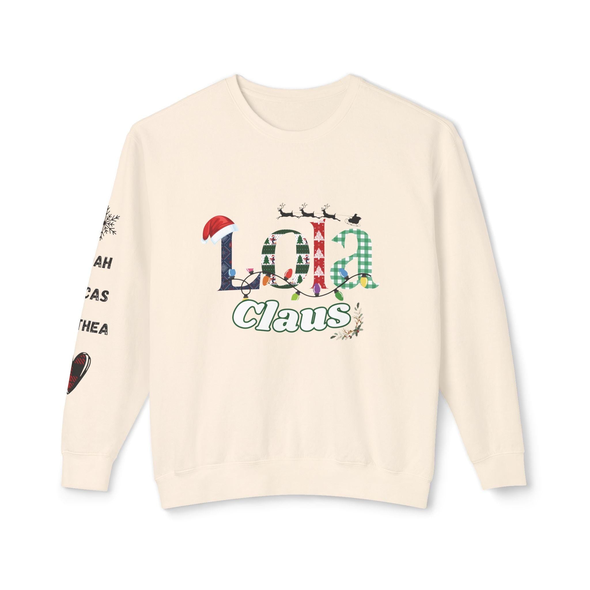 Cozy Crewneck Sweatshirt, Perfect for Fall, Winter, Christmas, Gift for Your Lola Claus