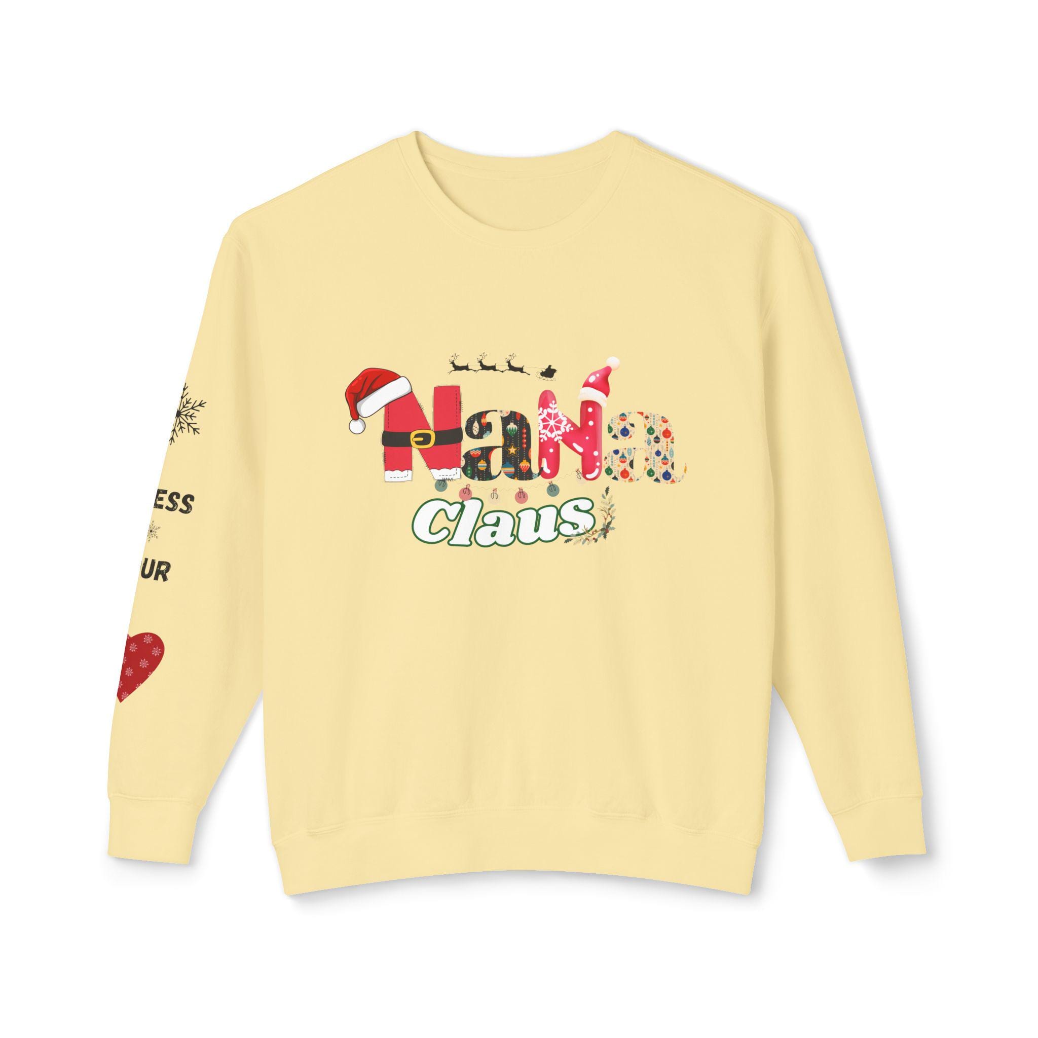 Nana Claus Crewneck Sweatshirt - Cozy Holiday Gift for Grandparents, Christmas Apparel, Family Matching, Winter Comfort, Festive Sweatshirt