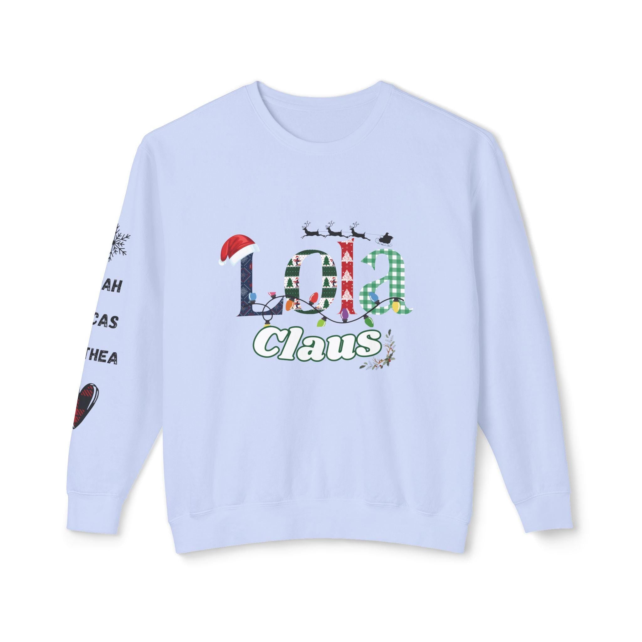 Cozy Crewneck Sweatshirt, Perfect for Fall, Winter, Christmas, Gift for Your Lola Claus