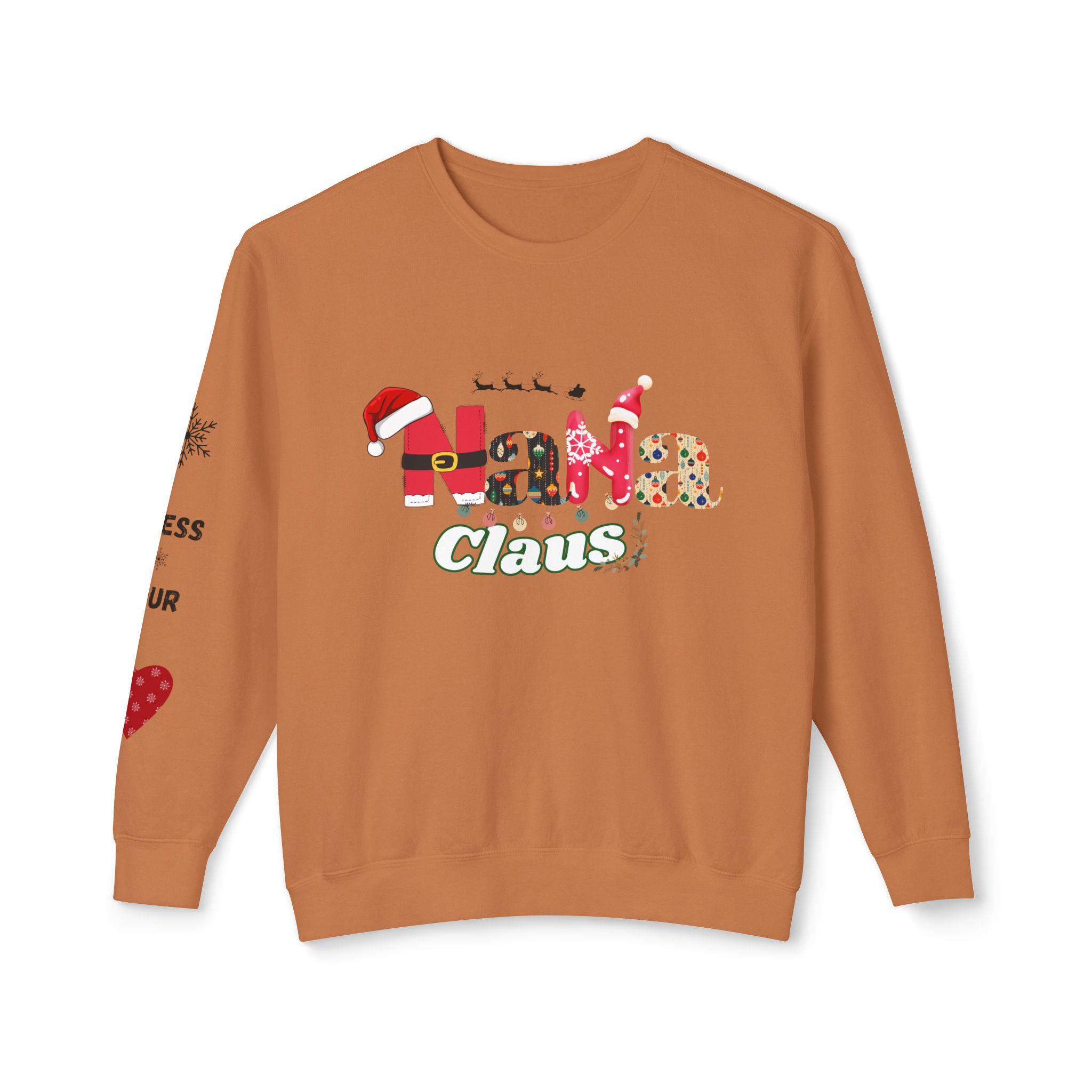 Nana Claus Crewneck Sweatshirt - Cozy Holiday Gift for Grandparents, Christmas Apparel, Family Matching, Winter Comfort, Festive Sweatshirt