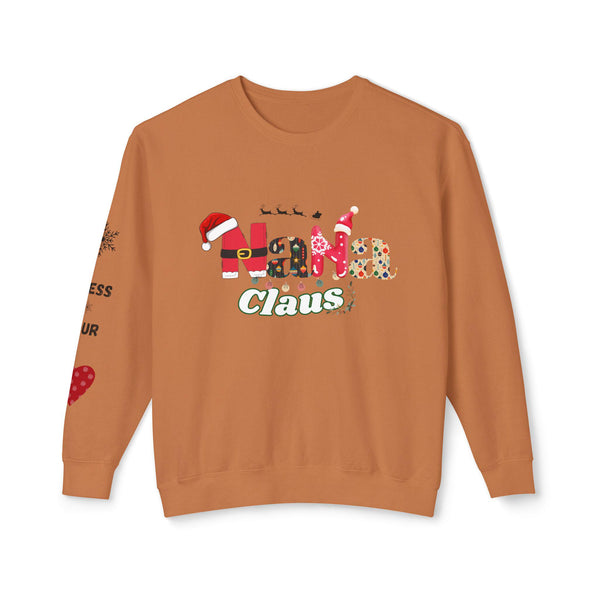 Nana Claus Crewneck Sweatshirt - Cozy Holiday Gift for Grandparents, Christmas Apparel, Family Matching, Winter Comfort, Festive Sweatshirt