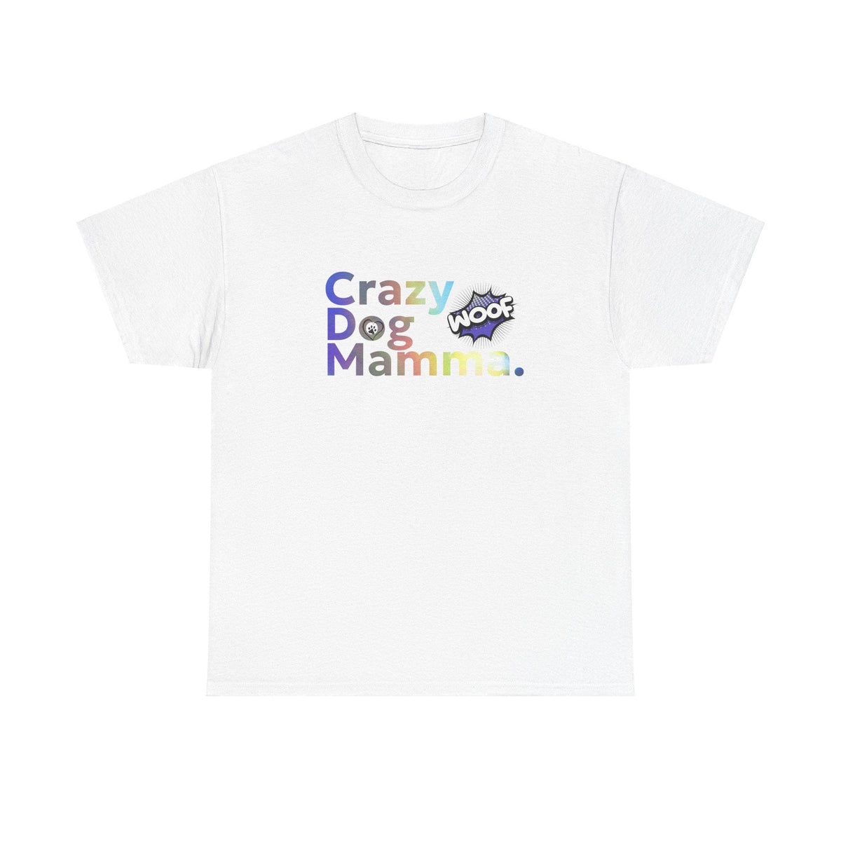 Crazy Dog Mamma Unisex Heavy Cotton Tee, Perfect Gift for Dog Lovers, Pet Owner Shirt, Animal Lover Apparel, Funny Dog Mom T-Shirt
