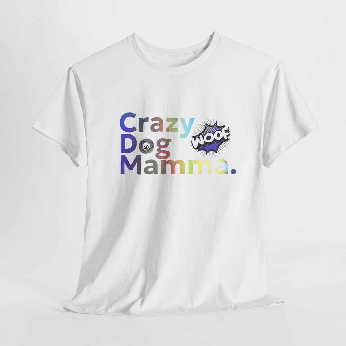 Crazy Dog Mamma Unisex Heavy Cotton Tee, Perfect Gift for Dog Lovers, Pet Owner Shirt, Animal Lover Apparel, Funny Dog Mom T-Shirt