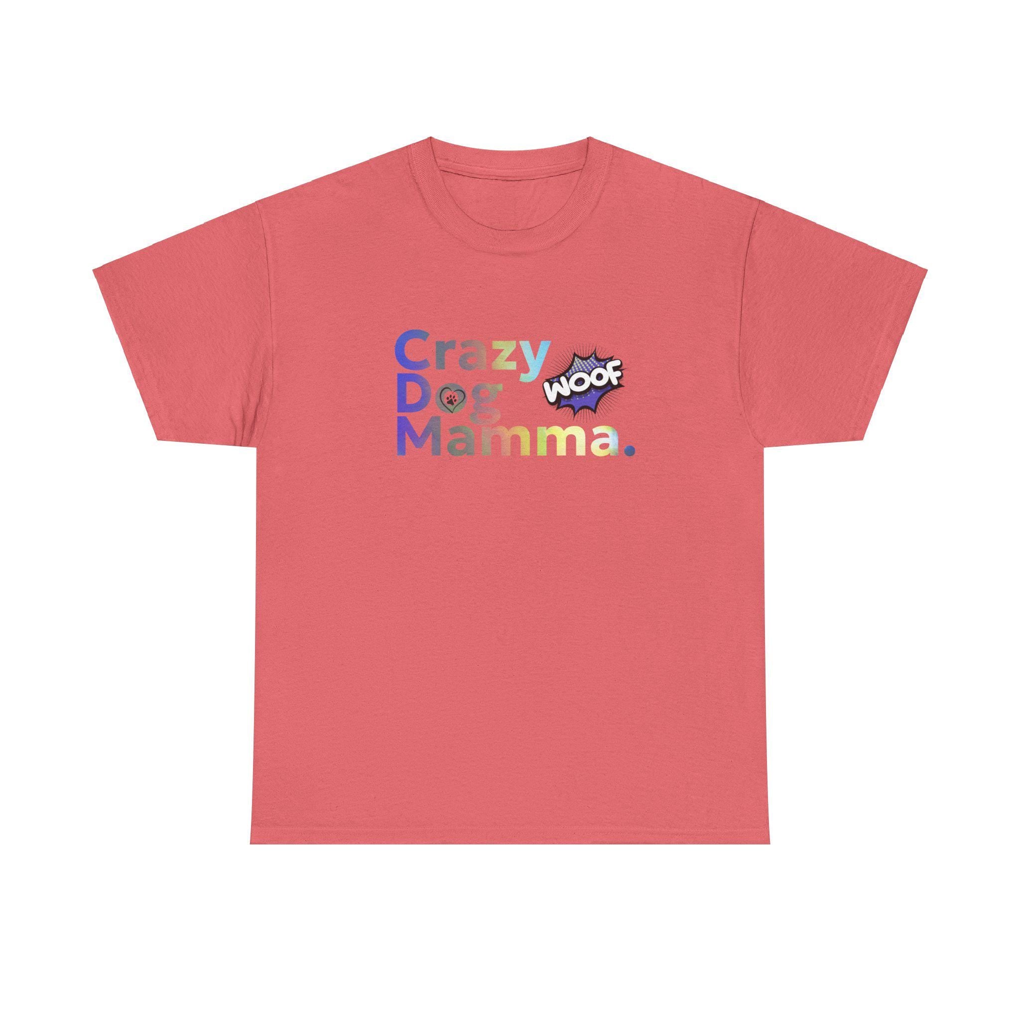Crazy Dog Mamma Unisex Heavy Cotton Tee, Perfect Gift for Dog Lovers, Pet Owner Shirt, Animal Lover Apparel, Funny Dog Mom T-Shirt