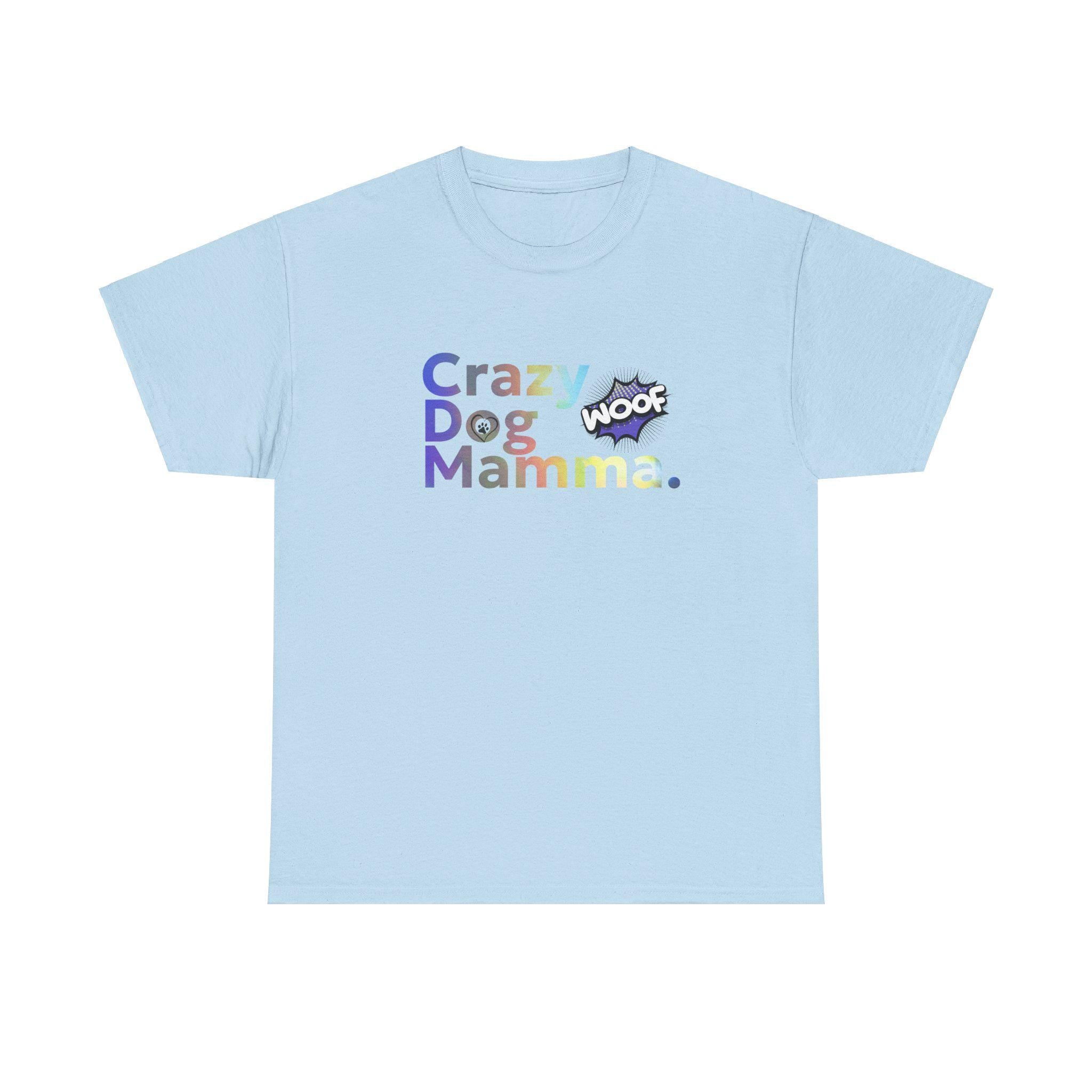 Crazy Dog Mamma Unisex Heavy Cotton Tee, Perfect Gift for Dog Lovers, Pet Owner Shirt, Animal Lover Apparel, Funny Dog Mom T-Shirt