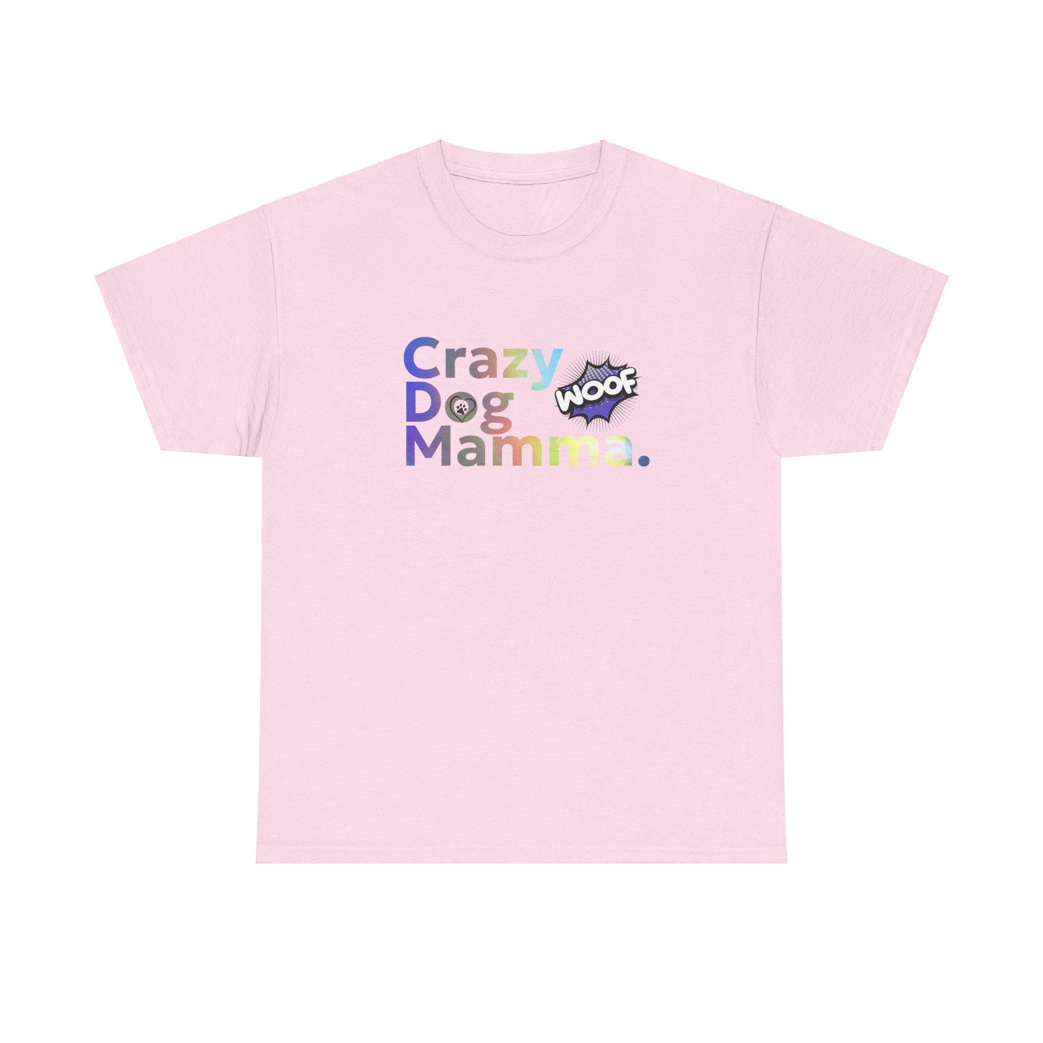 Crazy Dog Mamma Unisex Heavy Cotton Tee, Perfect Gift for Dog Lovers, Pet Owner Shirt, Animal Lover Apparel, Funny Dog Mom T-Shirt
