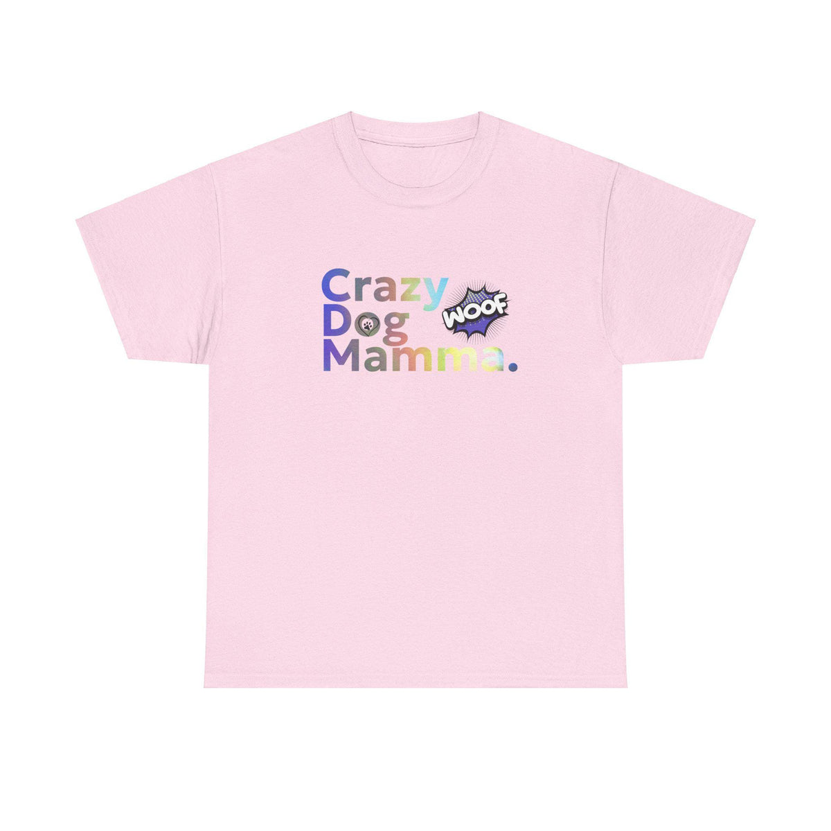 Crazy Dog Mamma Unisex Heavy Cotton Tee, Perfect Gift for Dog Lovers, Pet Owner Shirt, Animal Lover Apparel, Funny Dog Mom T-Shirt