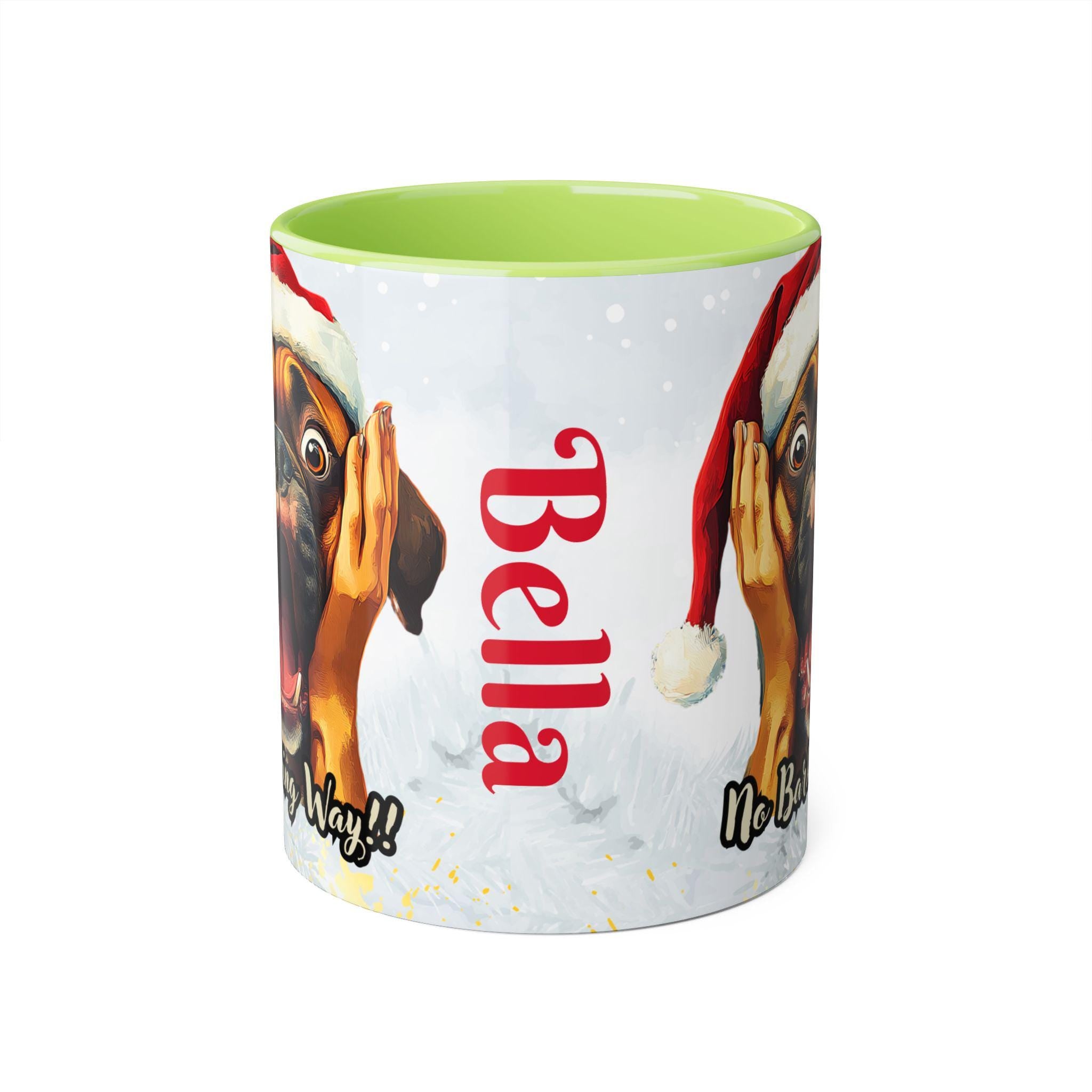 No Barking Way! Boxer Scream Coffee Mug - Festive Decor for Pet Owners