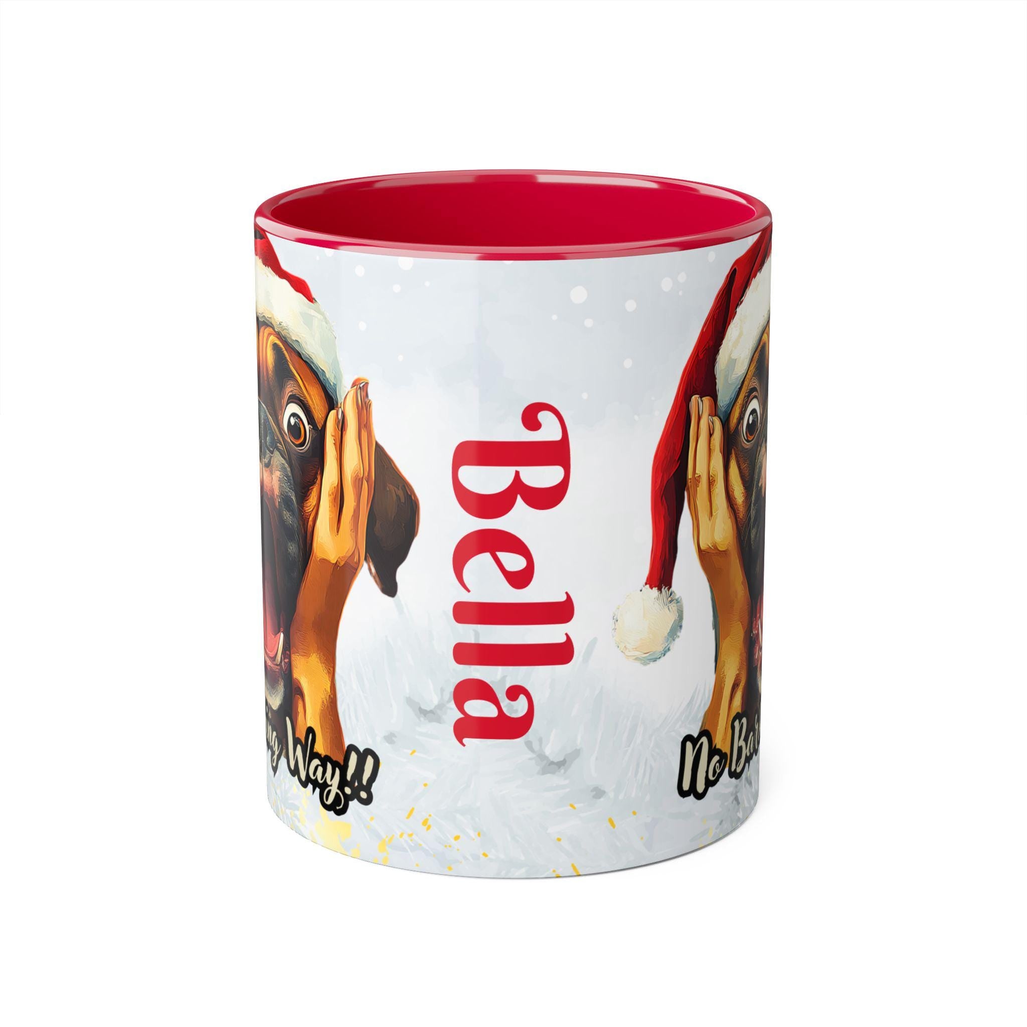 No Barking Way! Boxer Scream Coffee Mug - Festive Decor for Pet Owners