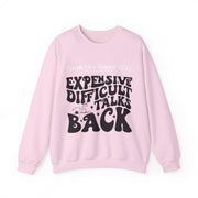Farm Life Happy Wife Sweatshirt - Expensive Difficult Talks Back - Cozy Gift for Farmers, Casual Outfit, Farm Apparel, Birthday Gift