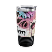 Colorful Let Them Floral Tumbler | Travel Mug, Coffee Cup, Gift for Nature Lovers, Inspirational Drinkware
