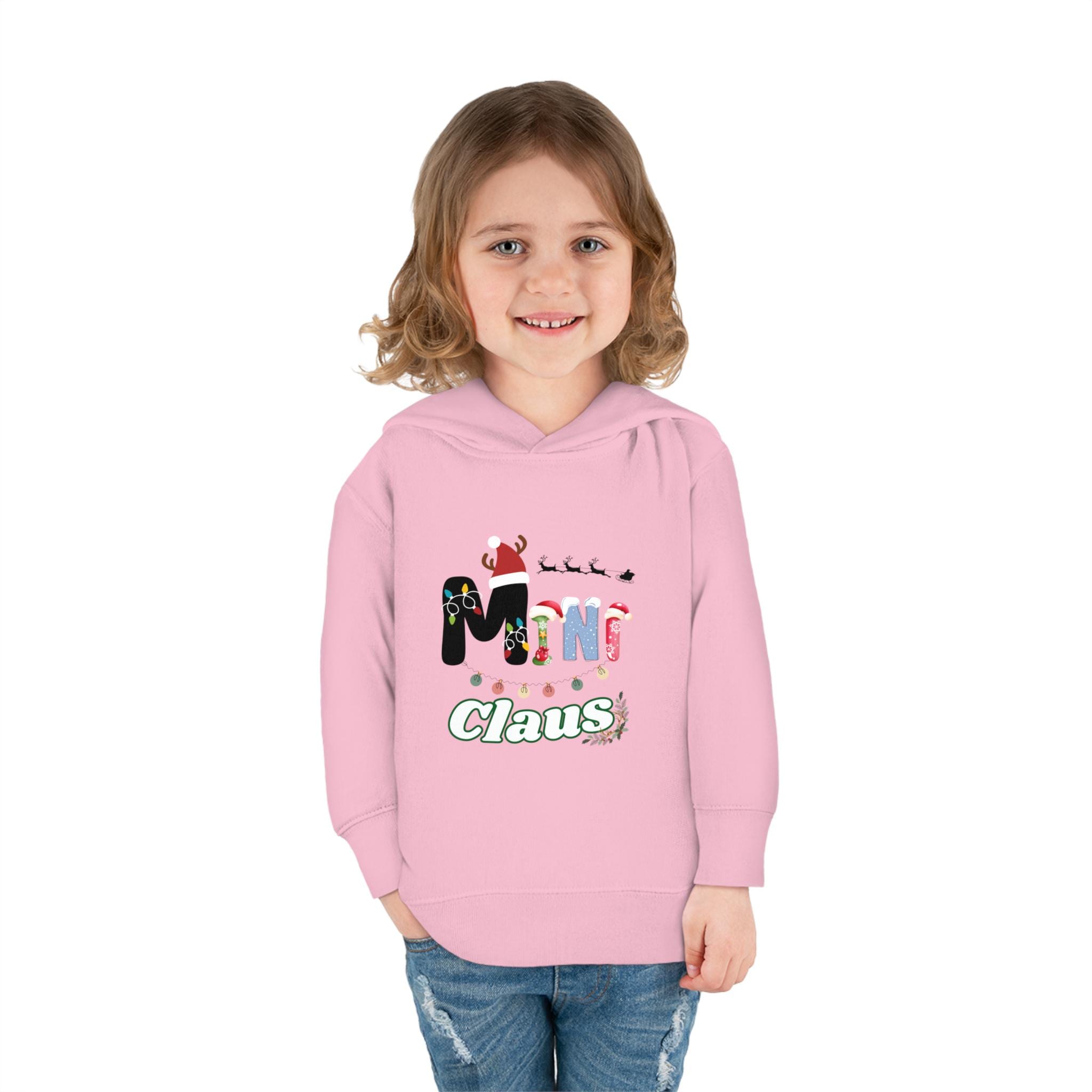 Festive Mini Claus Fleece Hoodie for Kids - Stay Warm & Merry! Mini Claus Fleece Hoodie -Christmas Kid-Wear - Mini Claus Hoodie