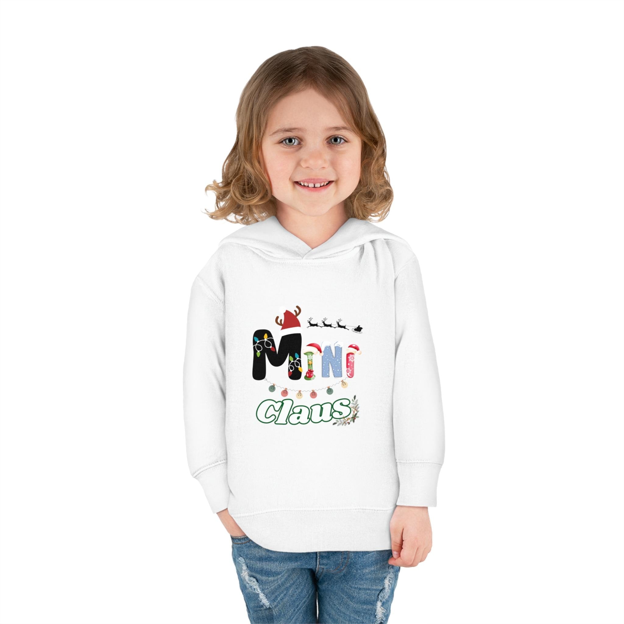Festive Mini Claus Fleece Hoodie for Kids - Stay Warm & Merry! Mini Claus Fleece Hoodie -Christmas Kid-Wear - Mini Claus Hoodie