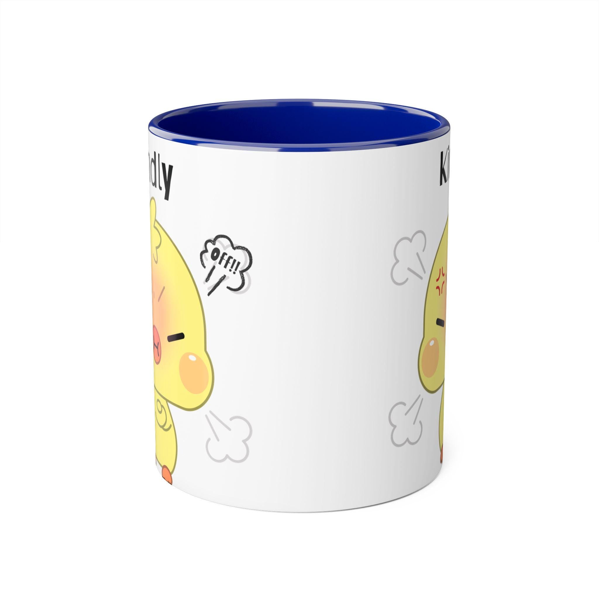 Cute Cartoon Duck Off Accent Mug, 11oz, Perfect for Gift, Office, Home, Coffee Lover, Unique Design, Funny Mug