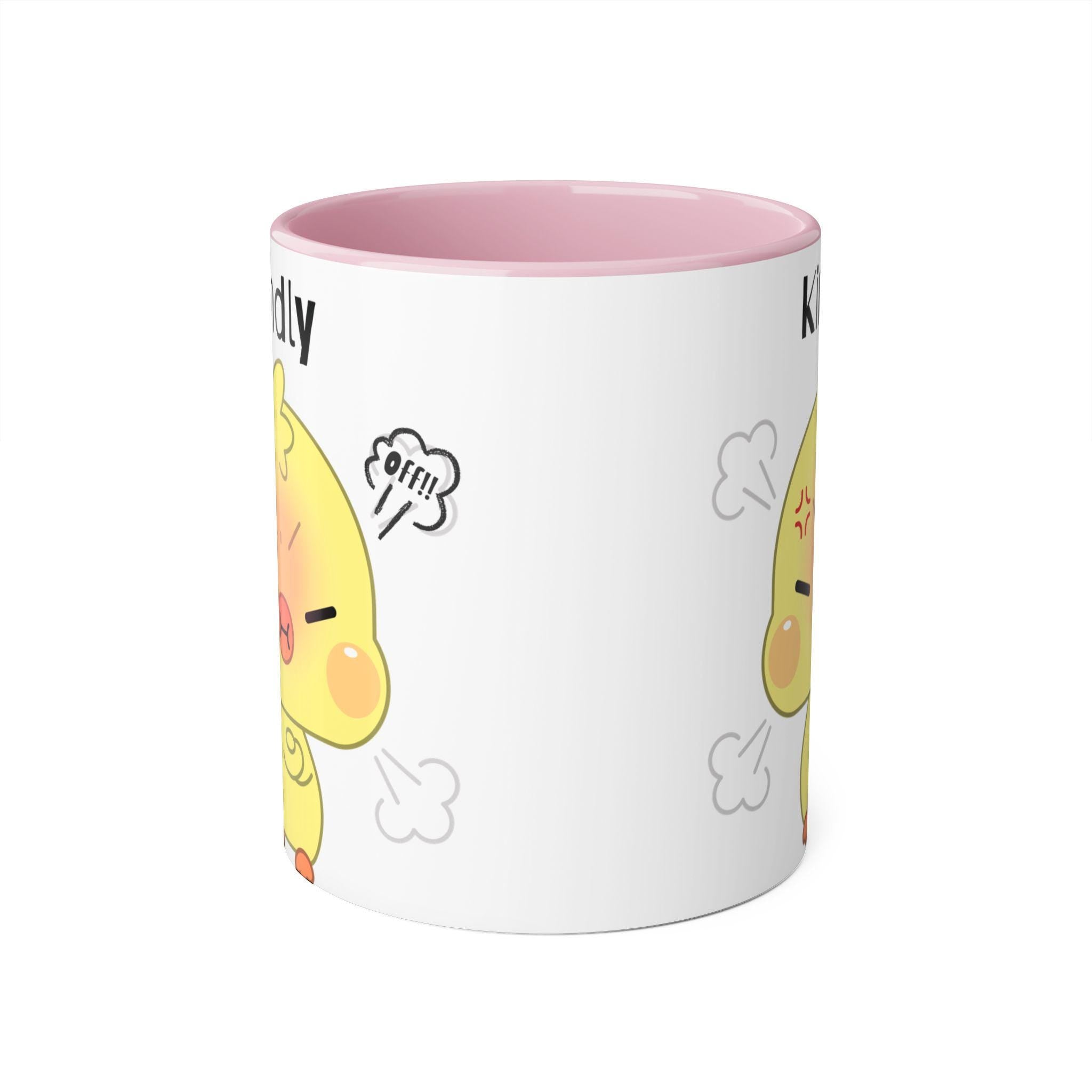 Cute Cartoon Duck Off Accent Mug, 11oz, Perfect for Gift, Office, Home, Coffee Lover, Unique Design, Funny Mug