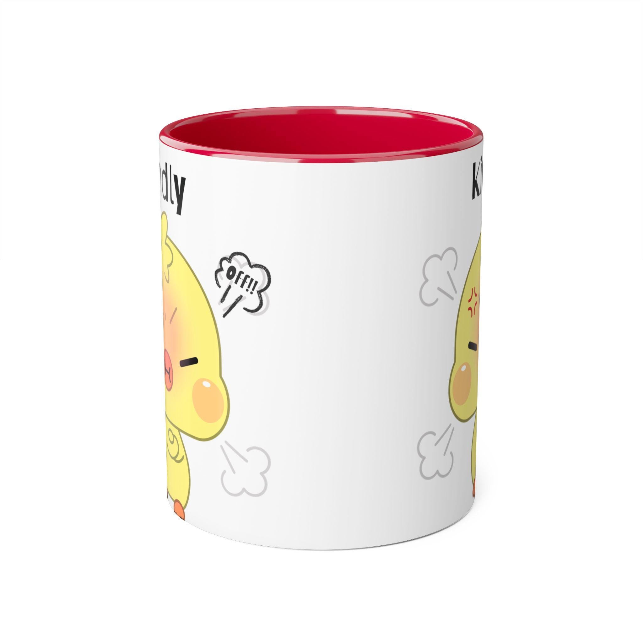 Cute Cartoon Duck Off Accent Mug, 11oz, Perfect for Gift, Office, Home, Coffee Lover, Unique Design, Funny Mug