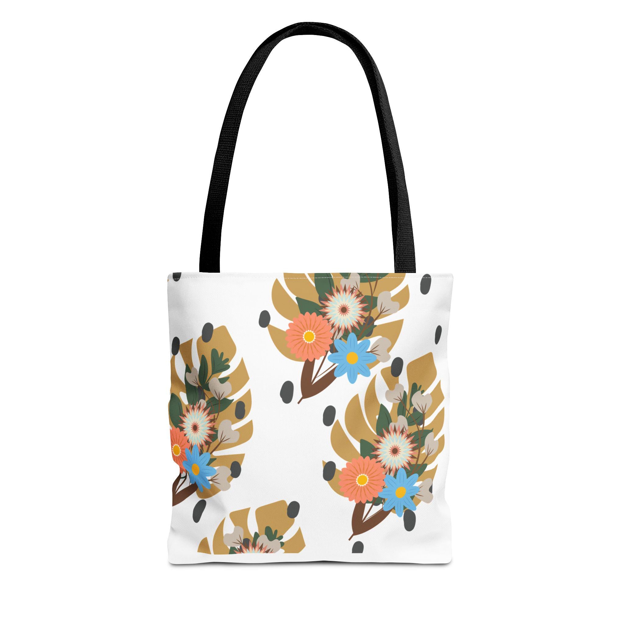 Floral Tote Bag, Eco-Friendly Shopping Bag, Gift for Her, Summer Essentials, Beach Bag, Casual Everyday Use