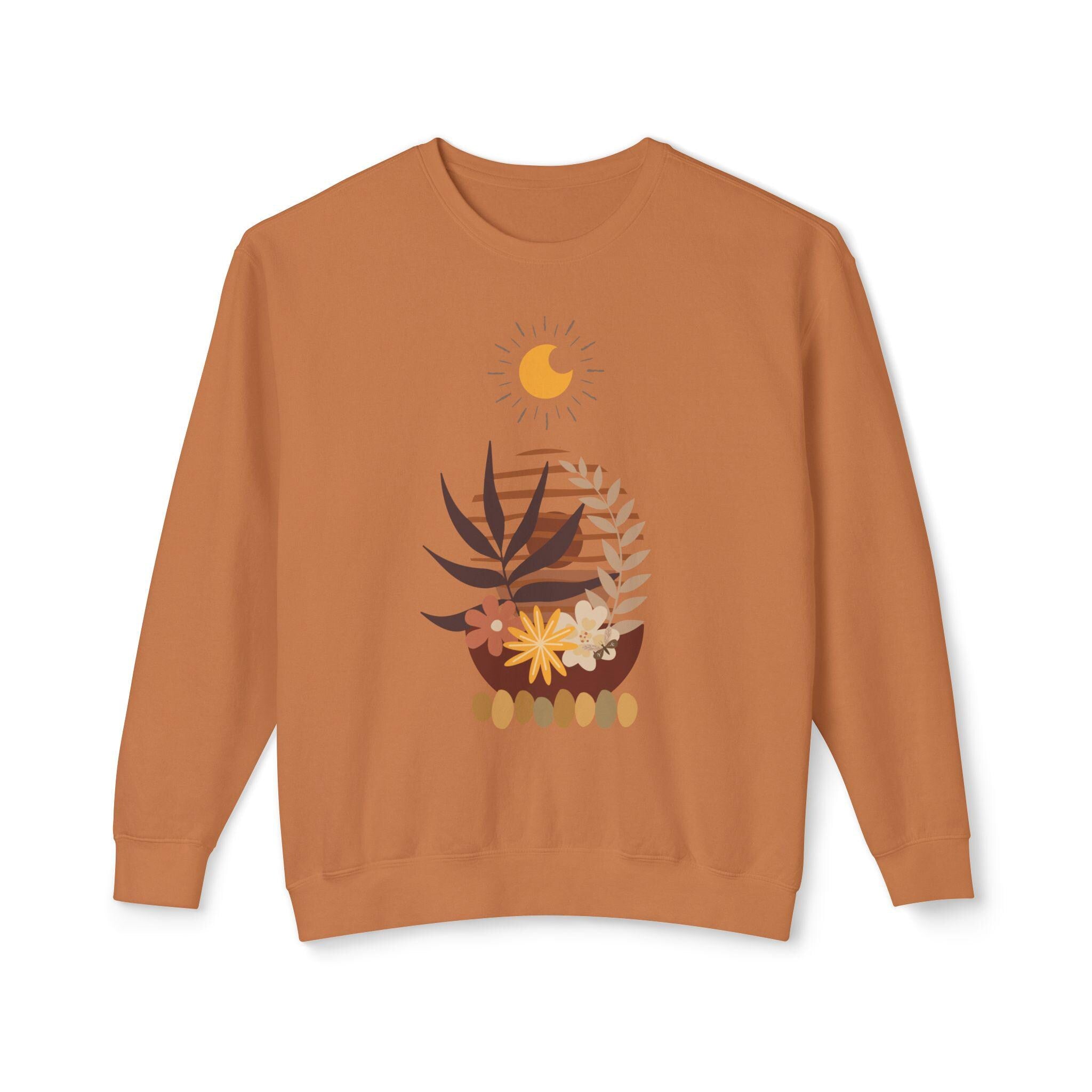 Botanical Crewneck Sweatshirt, Cozy Plant Lover Gift,  Earthy Aesthetic, Nature-Inspired Apparel