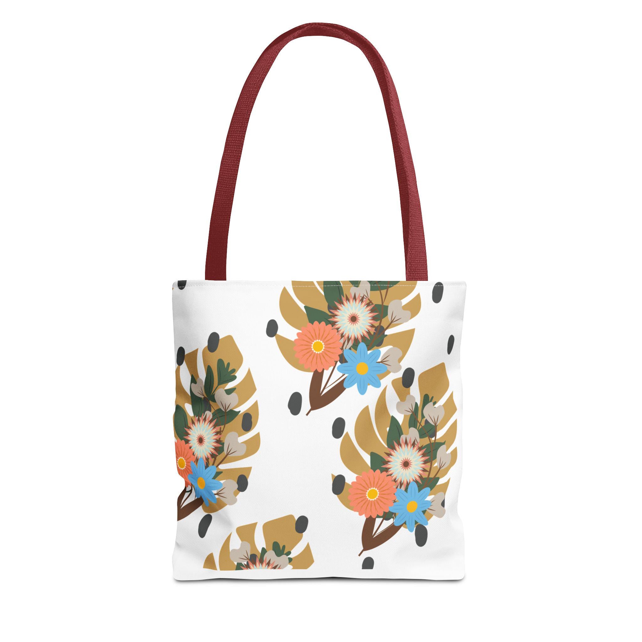 Floral Tote Bag, Eco-Friendly Shopping Bag, Gift for Her, Summer Essentials, Beach Bag, Casual Everyday Use