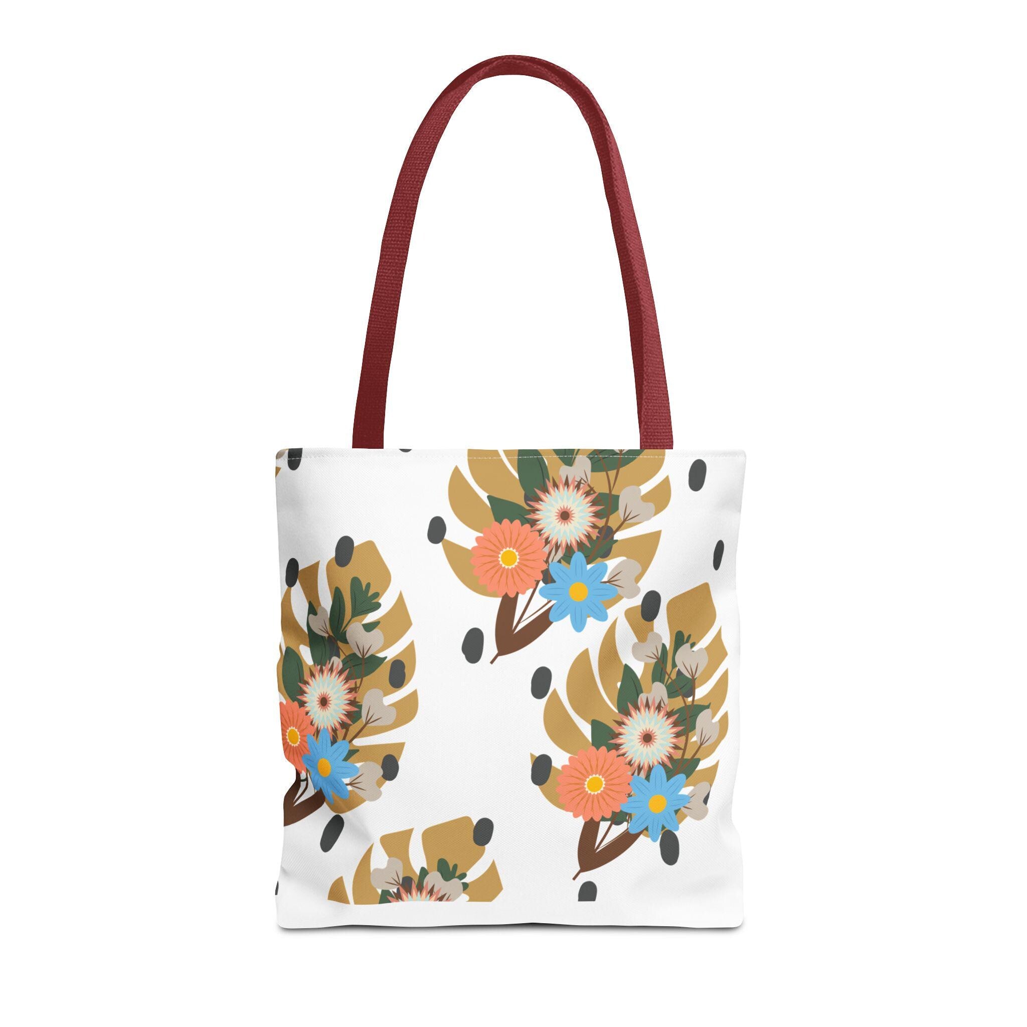 Floral Tote Bag, Eco-Friendly Shopping Bag, Gift for Her, Summer Essentials, Beach Bag, Casual Everyday Use