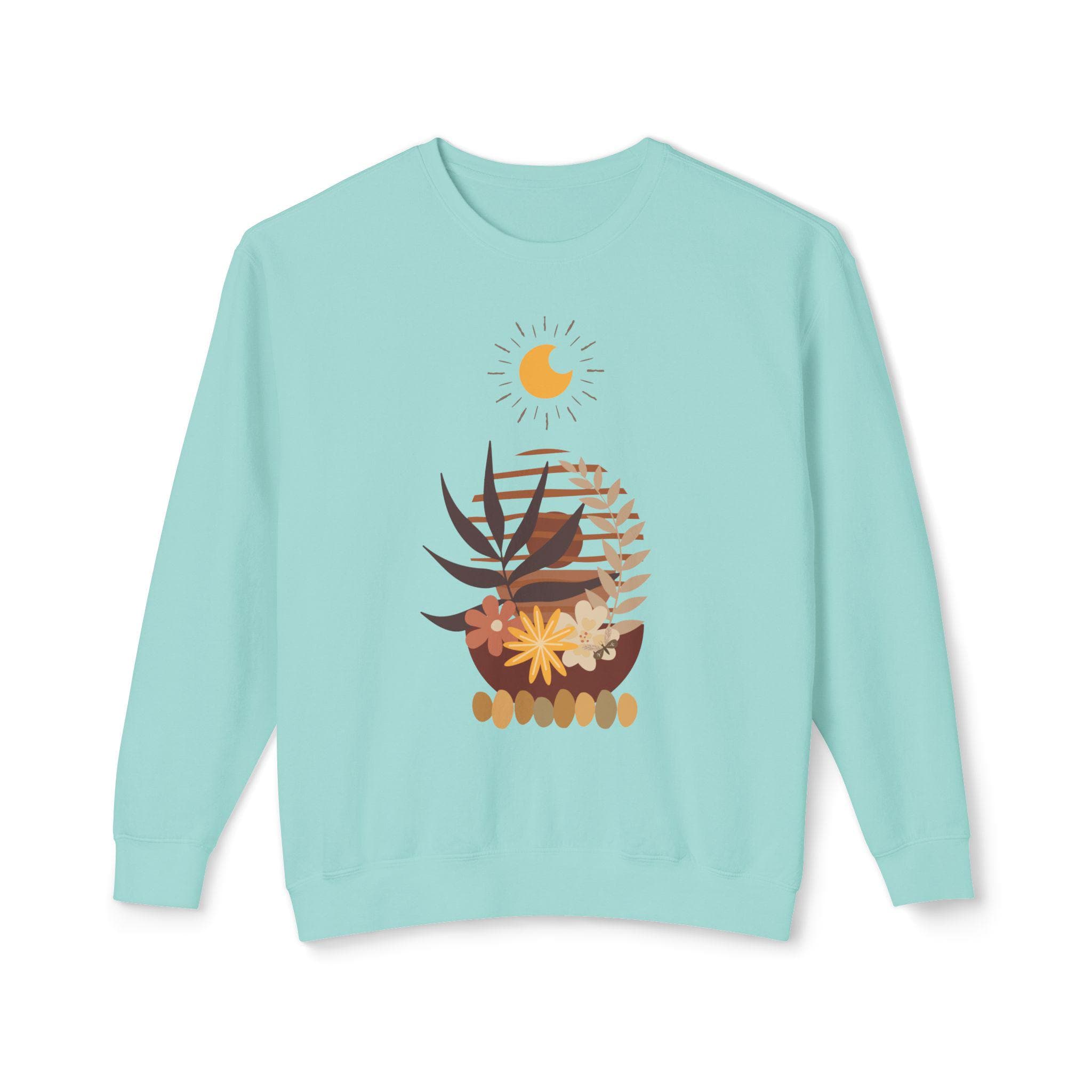 Botanical Crewneck Sweatshirt, Cozy Plant Lover Gift,  Earthy Aesthetic, Nature-Inspired Apparel
