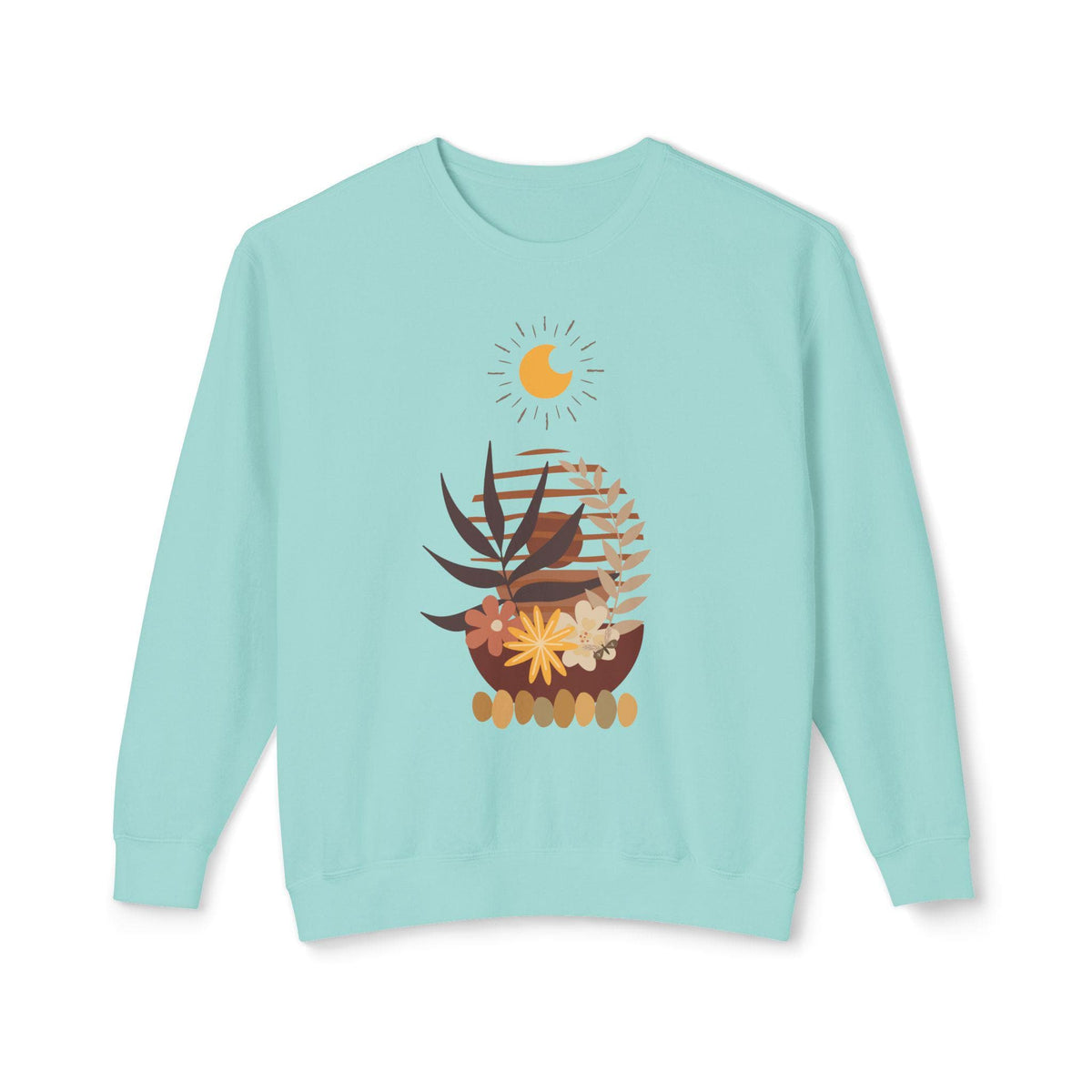 Botanical Crewneck Sweatshirt, Cozy Plant Lover Gift,  Earthy Aesthetic, Nature-Inspired Apparel