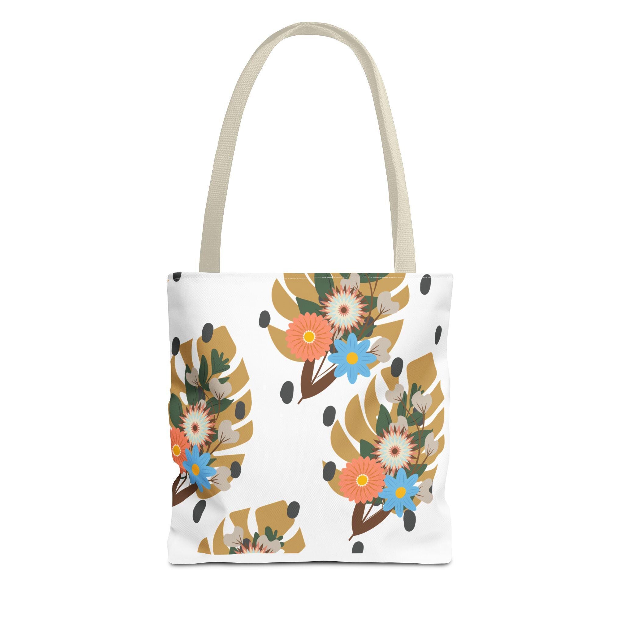 Floral Tote Bag, Eco-Friendly Shopping Bag, Gift for Her, Summer Essentials, Beach Bag, Casual Everyday Use