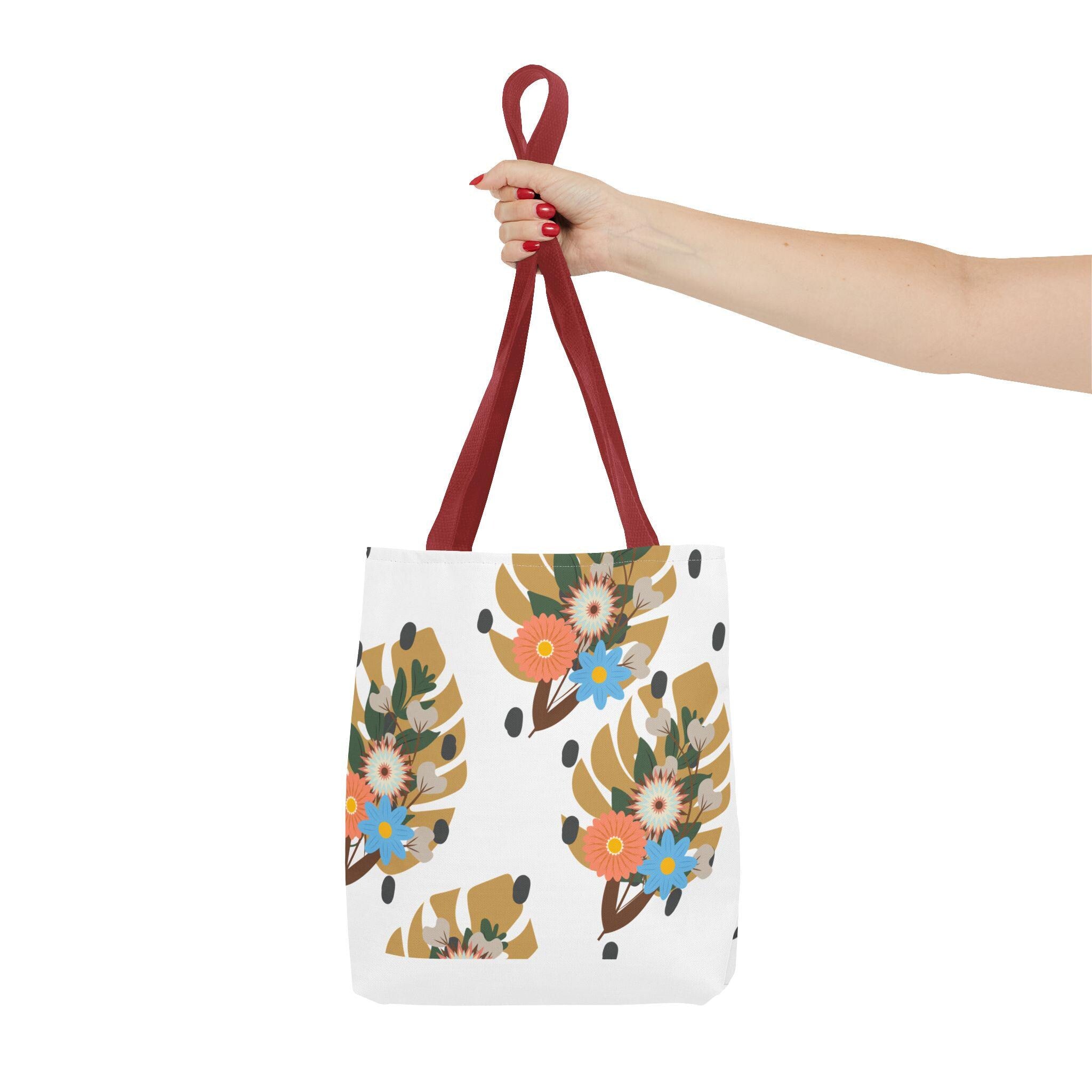 Floral Tote Bag, Eco-Friendly Shopping Bag, Gift for Her, Summer Essentials, Beach Bag, Casual Everyday Use