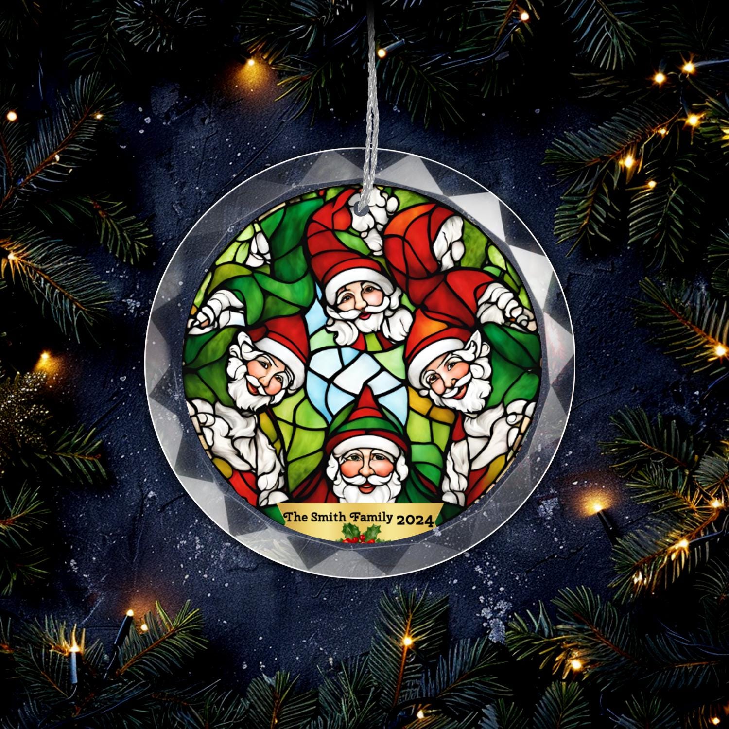 Stained Glass - Christmas Ornament 2024