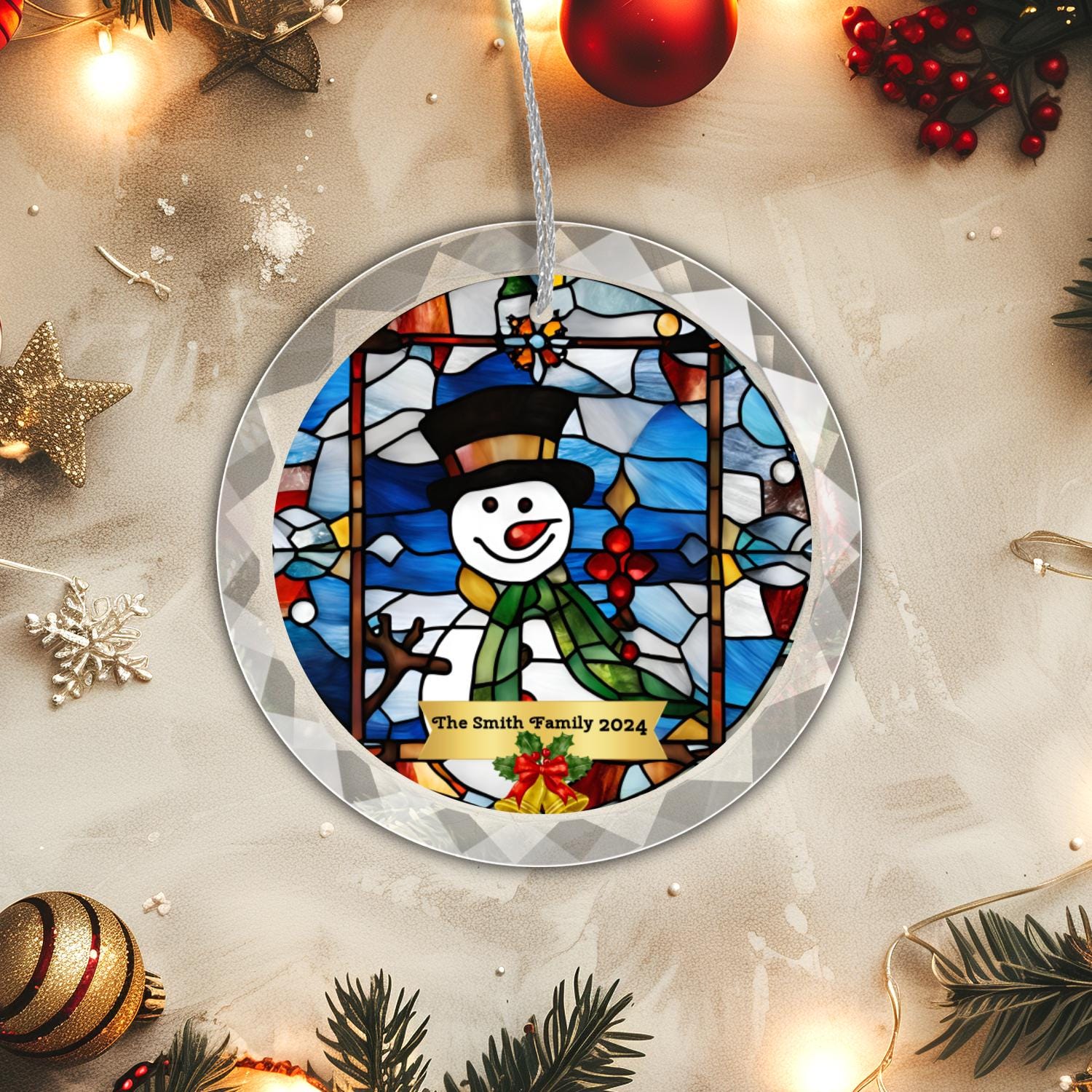Stained Glass - Christmas Ornament 2024