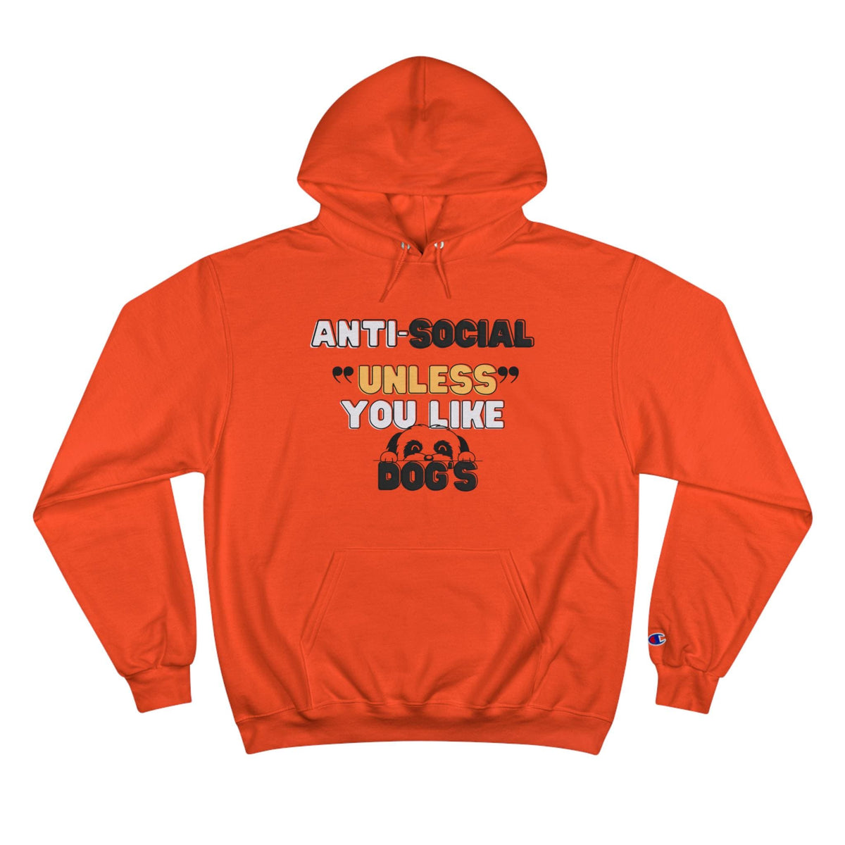 Anti-Social "Unless You Like Dogs Hoodie, Funny Pet Lover Sweatshirt, Gift for Dog Owners, Cozy Casual Wear, Perfect for Dog Lovers