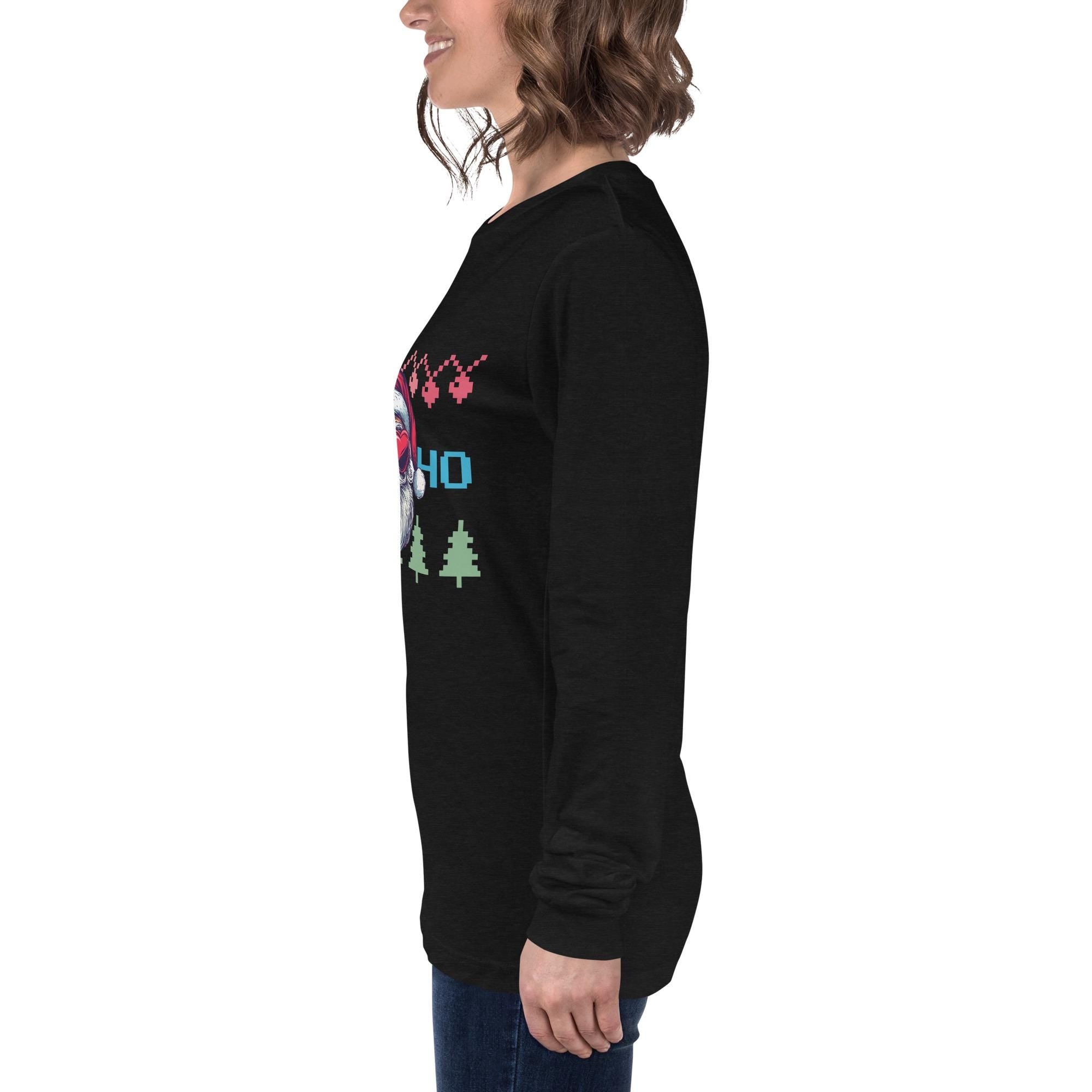 Retro Santa Shirt, Christmas Shirt, Trendy Christmas Shirt -  Unisex Long Sleeve Tee, Classic Christmas Shirt, Long Sleeve Santa Shirt,