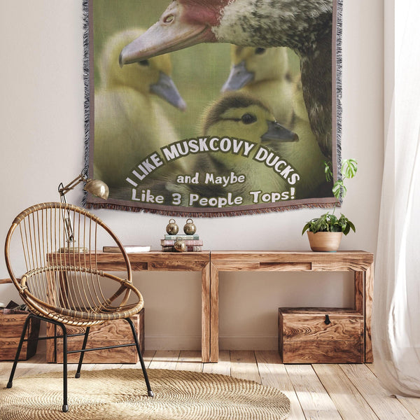 Muscovy Duck Woven Blanket