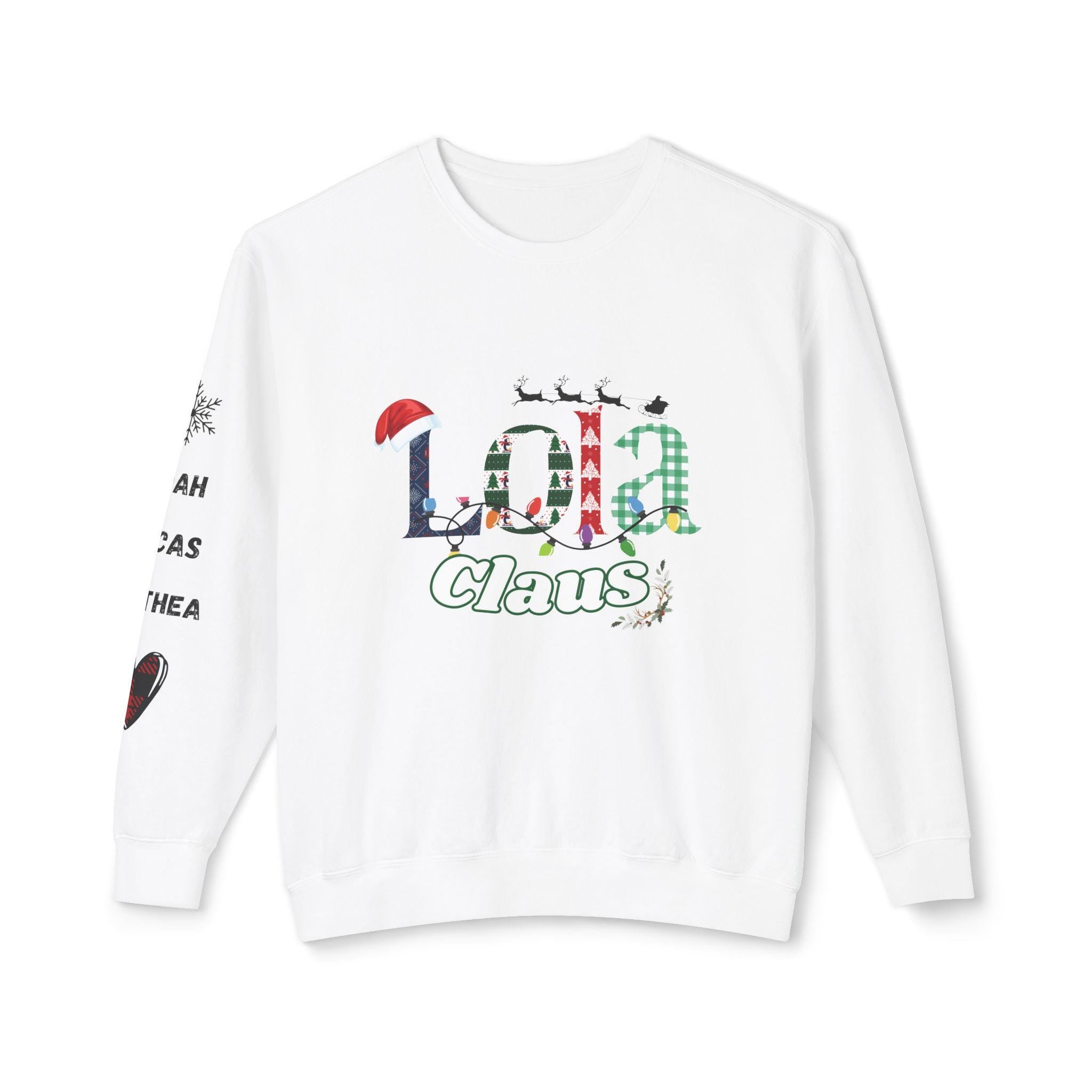 Cozy Crewneck Sweatshirt, Perfect for Fall, Winter, Christmas, Gift for Your Lola Claus